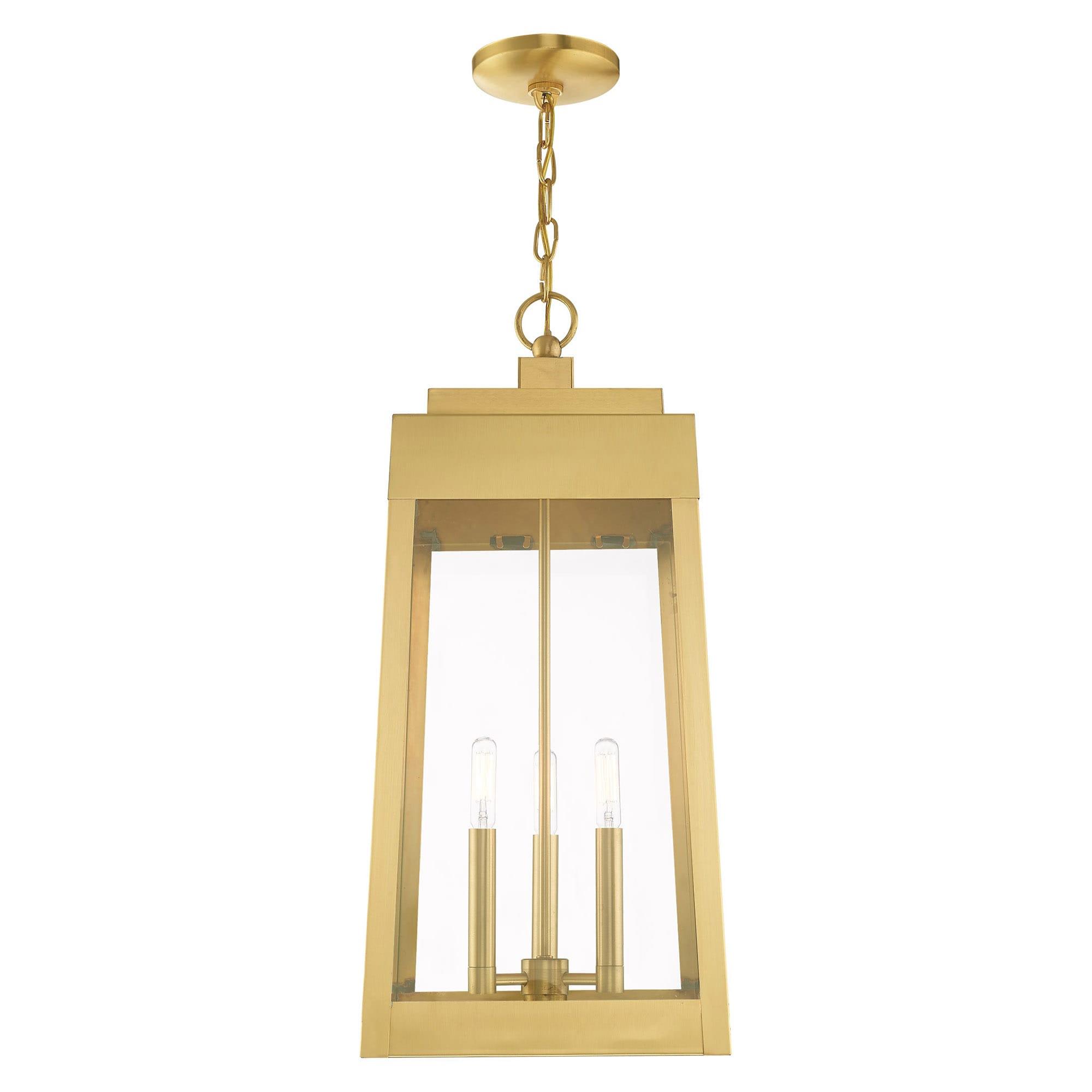 Livex Lighting - Oslo - 3 Light Outdoor Pendant Lantern in Mid Century Modern