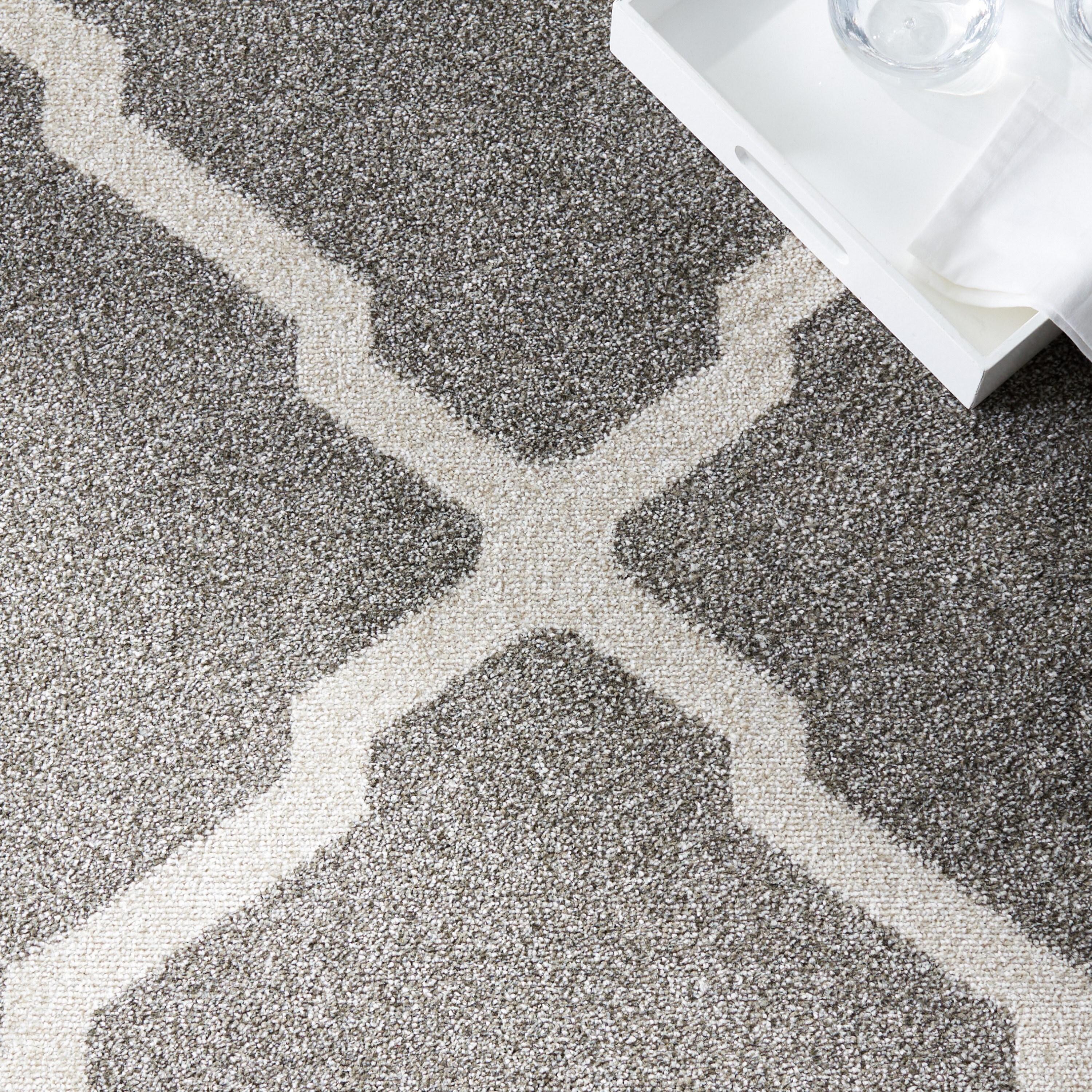 Amherst AMT421 Power Loomed Indoor Runner Rug - Dark Grey/Beige - 2'3"x9' - Safavieh