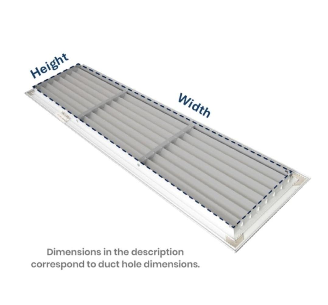 ACLaminaire 6-in x 6-in Adjustable Aluminum White Sidewall/Ceiling Register
