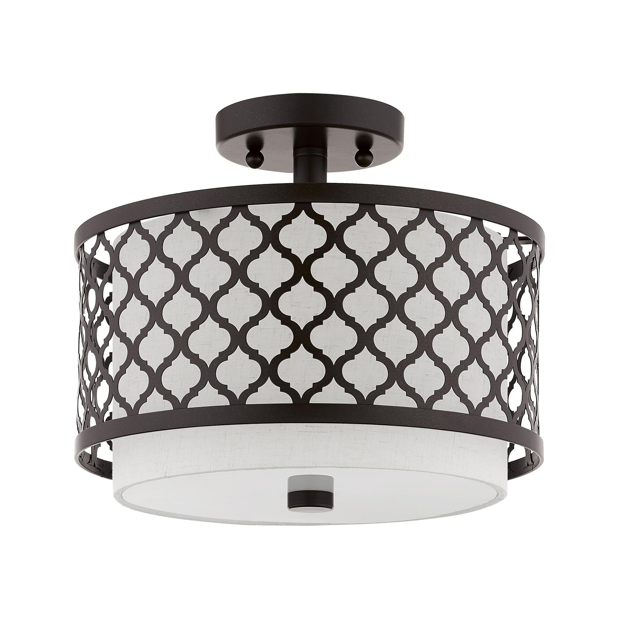 Livex Lighting Arabesque 2 - Light Semi-Flush Mount in  English Bronze