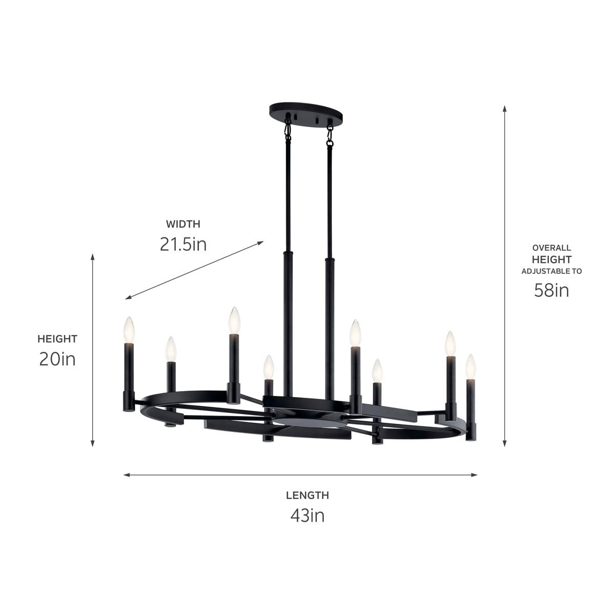 Kichler Lighting Tolani 8 - Light Chandelier in  Black