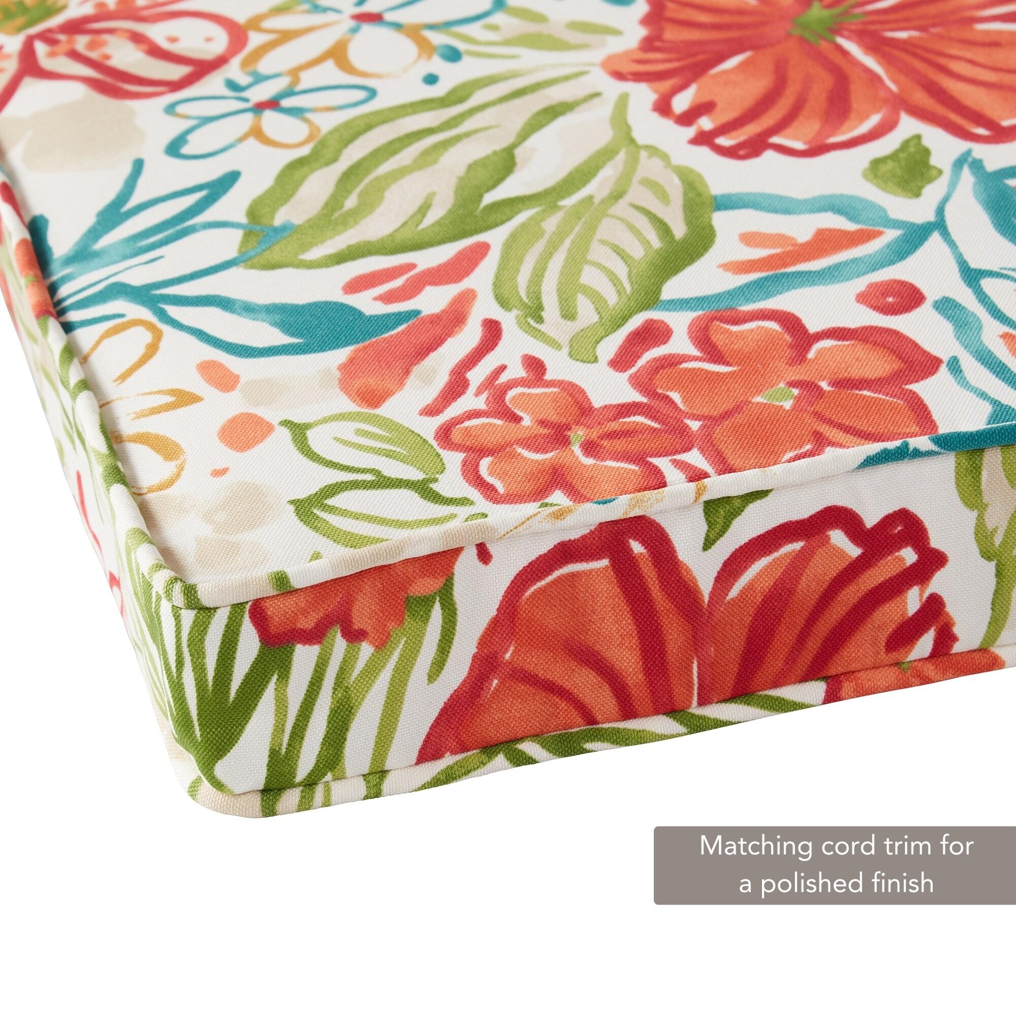 Greendale Home Fashions 18" x 18" Breeze Floral Square Outdoor Chair Pad (Set of 2)