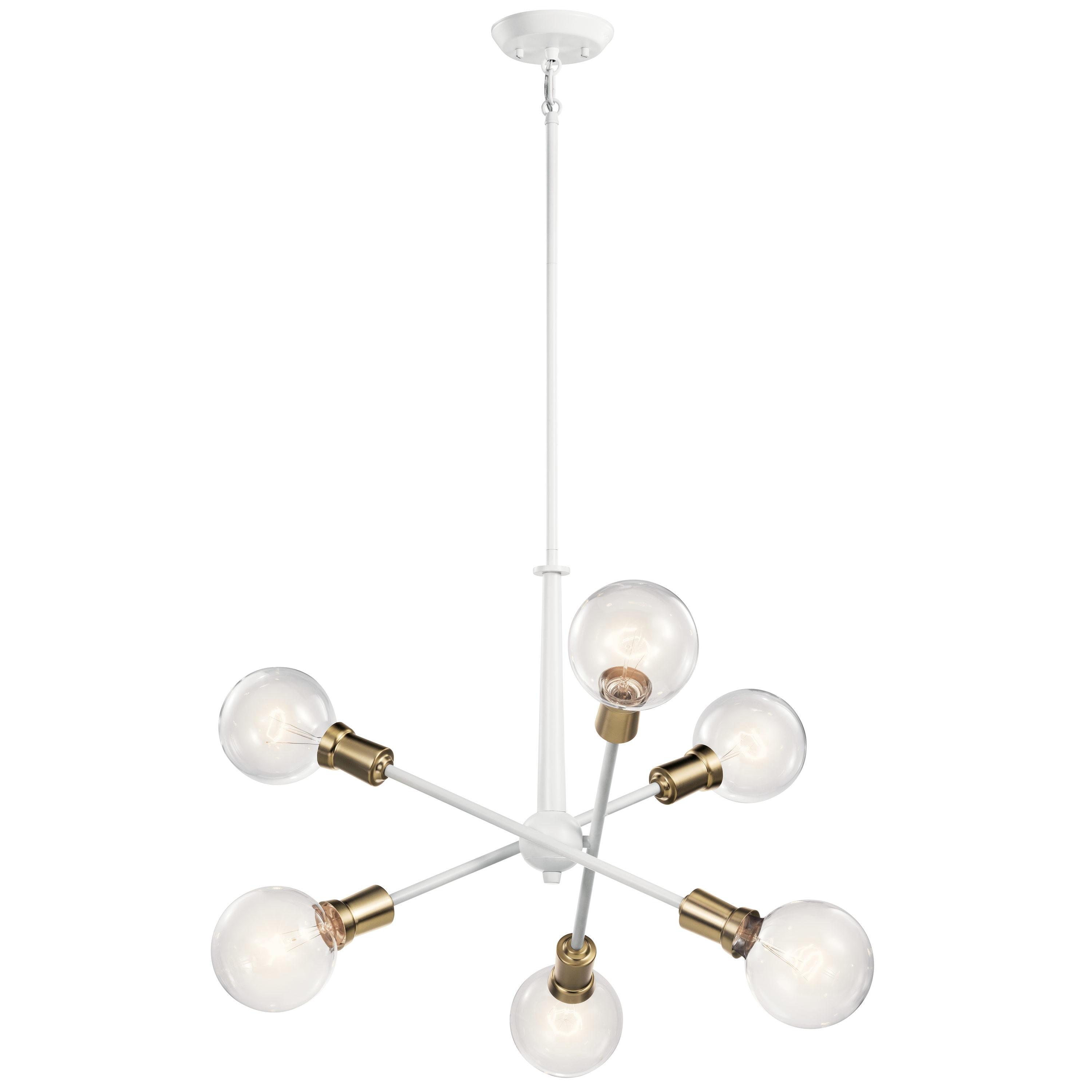 George Oliver 6 - Light Dimmable Sputnik Modern Linear Chandelier