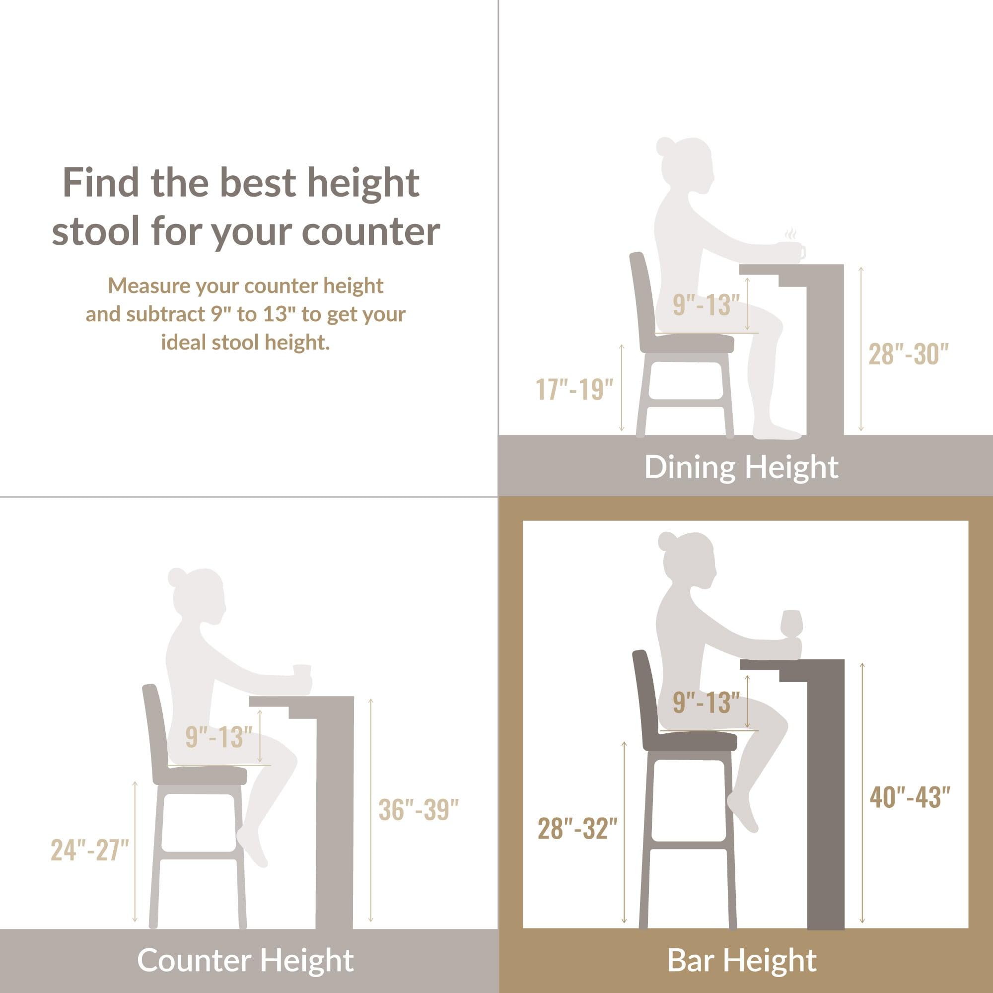Brax Bar Height 28-inches Stool Natural White Sand, with Upholstered Back and Wood Base - 2-Pack