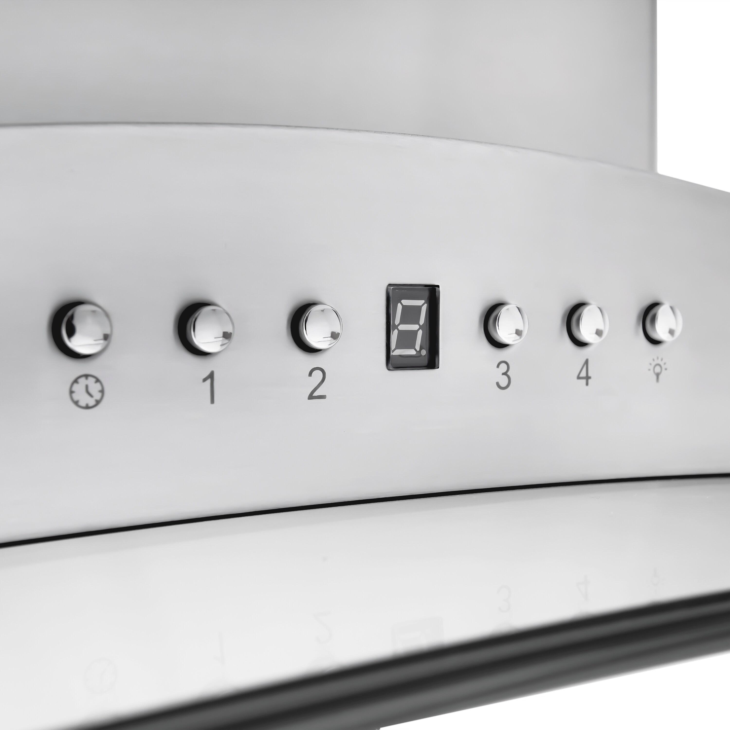 36" 400 CFM Ducted Island Range Hood in Stainless Steel