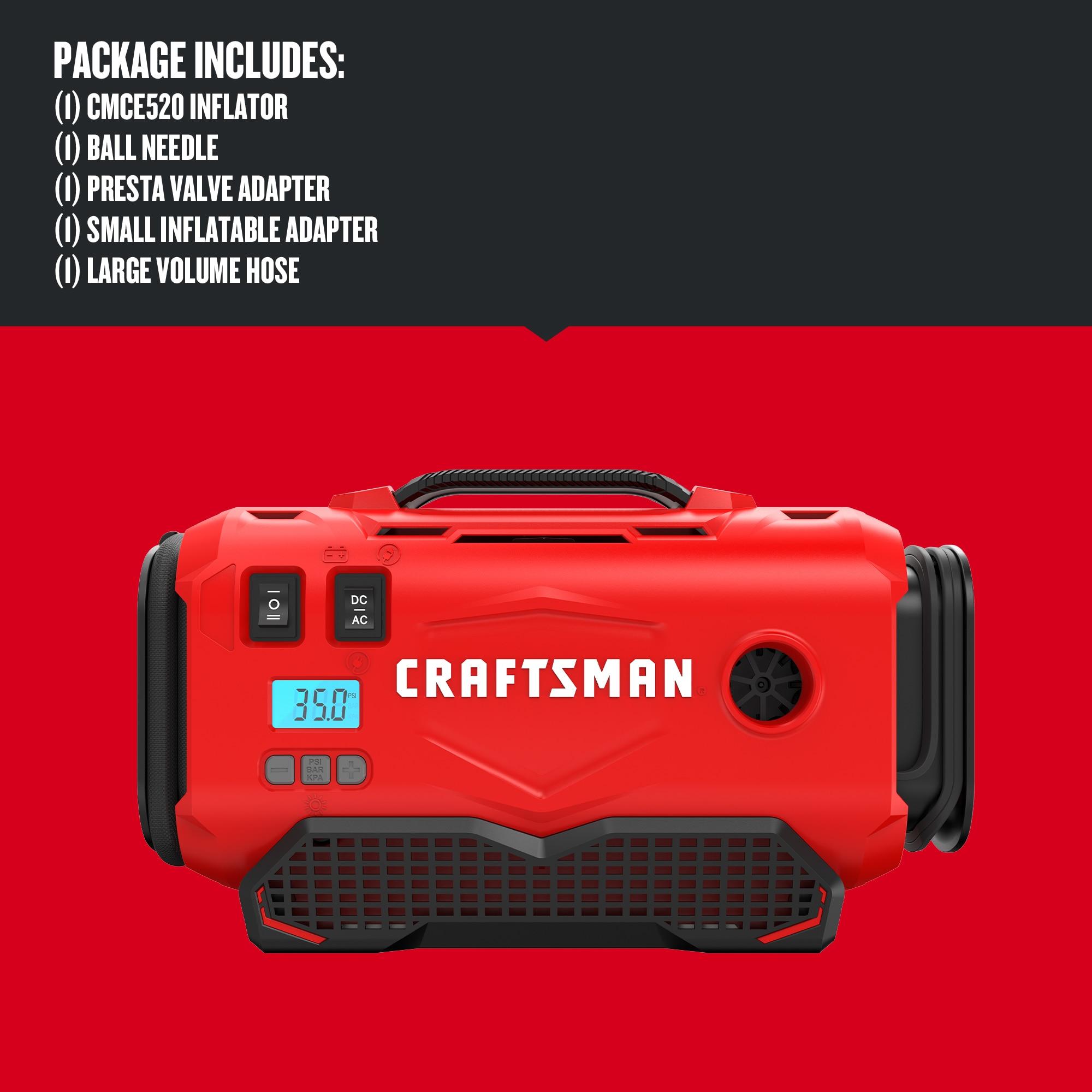 CRAFTSMAN V20 Inflator, Tool Only (CMCE520B),Red