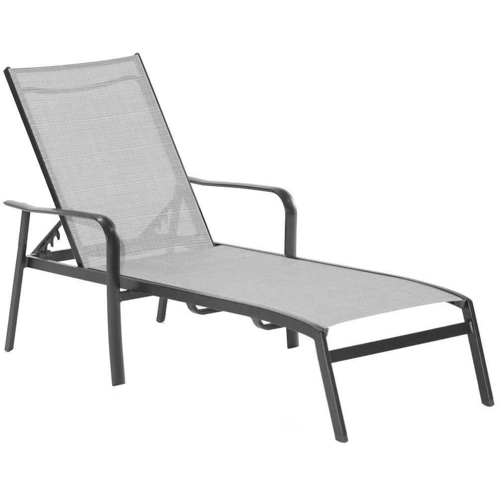 Gunmetal Aluminum Chaise Lounge with Sunbrella Sling Fabric