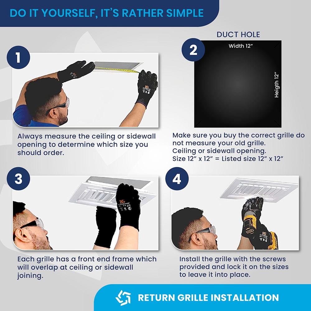 ACLaminaire 6-in x 12-in Aluminum White Sidewall/Ceiling Grille