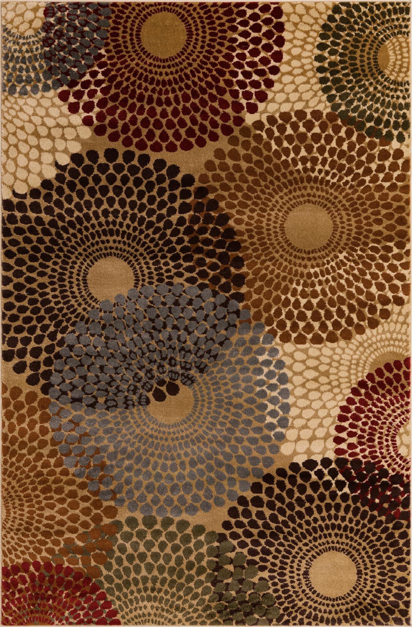 Unique Loom Barista Collection Area Rug - Java (5' 3" x 8' Rectangle Beige/Black)