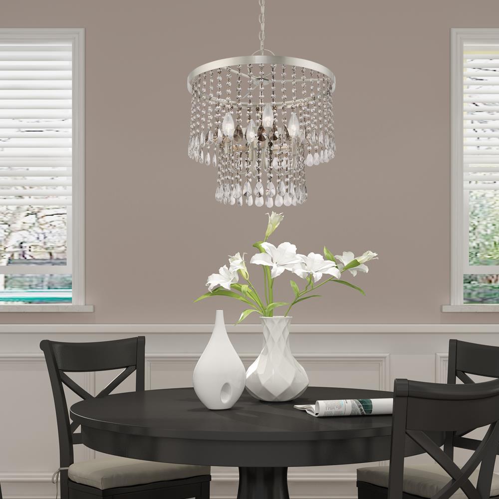 Livex Lighting Elizabeth 4 - Light Chandelier in  Brushed Nickel