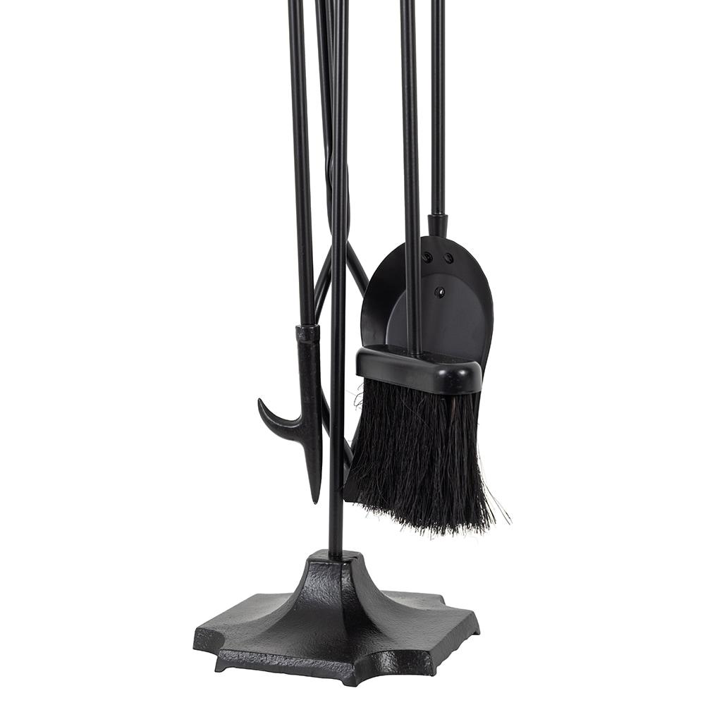 Modern Ember Cascade 5 Piece Fireplace Tool Set in Black