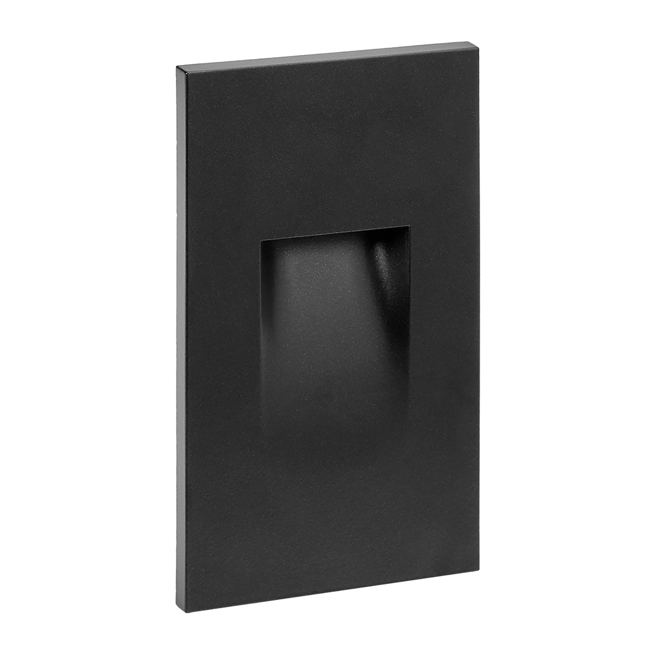 Vertical LED Step Light, Indoor/Outdoor Stair Light, 3 CCT Color Selectable 3000K/4000K/5000K, Black (2-Pack)