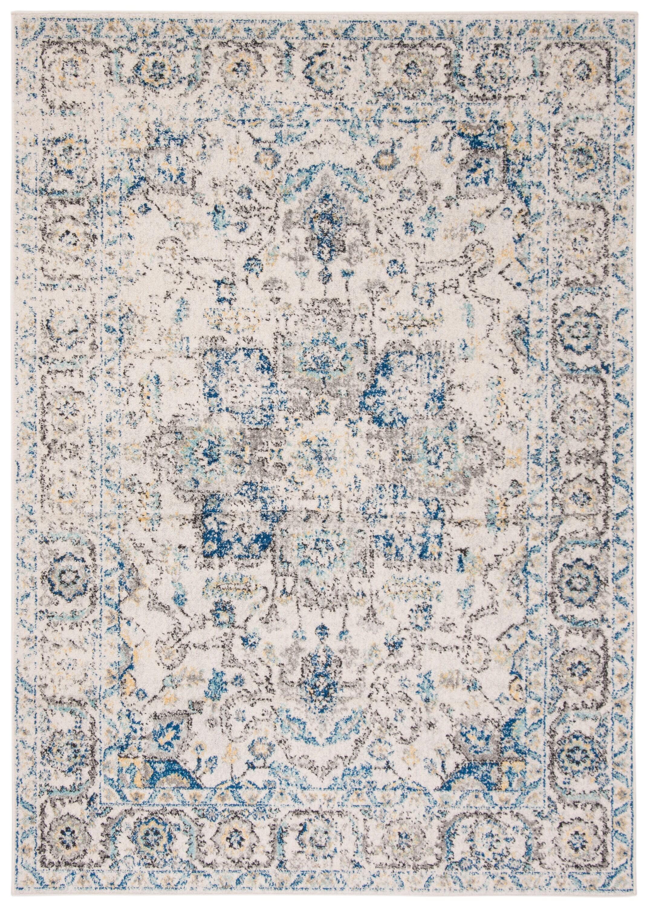 Madison MAD603 Power Loomed Indoor Area Rug - Grey/Ivory - 6'7"x9'2" - Safavieh