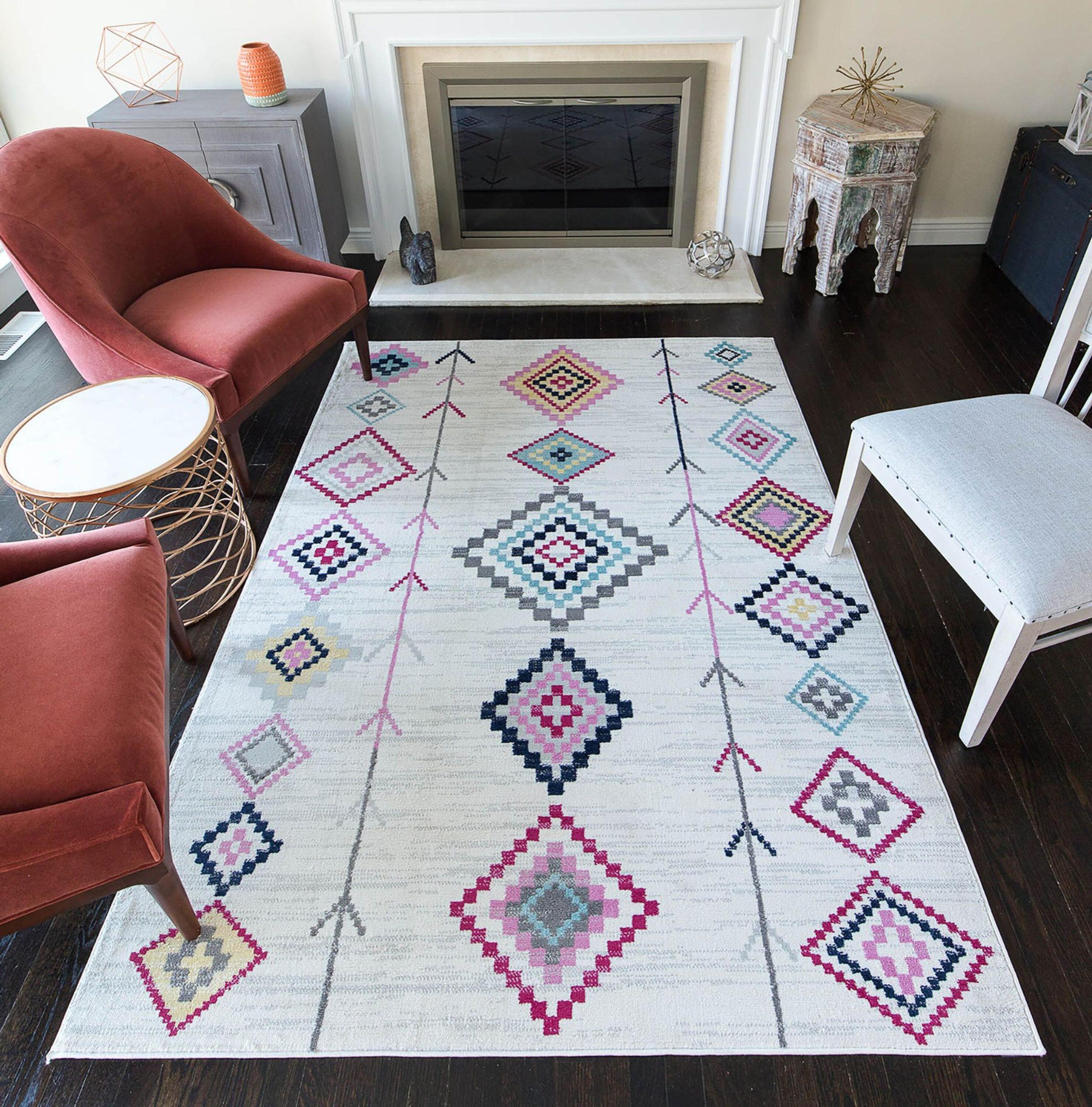 Rugs America Soleil BR15A Ivory Area Rug for Dining Room Rug Neutral Rug Living Room Rug Kitchen, 2'x4'