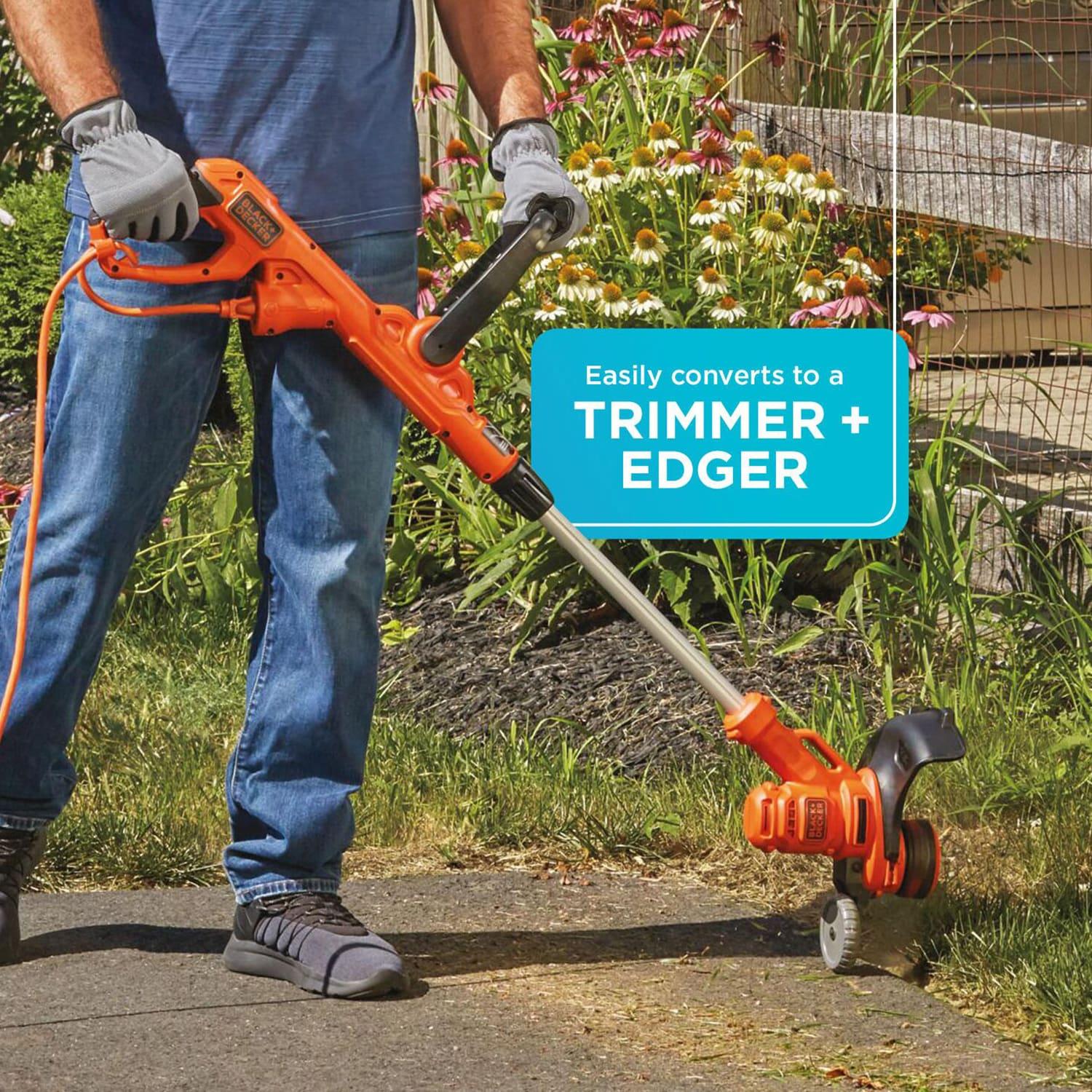BLACK+DECKER Electric Lawn Mower, String Trimmer, Edger, 3-In-1, Corded, (BESTA512CM)