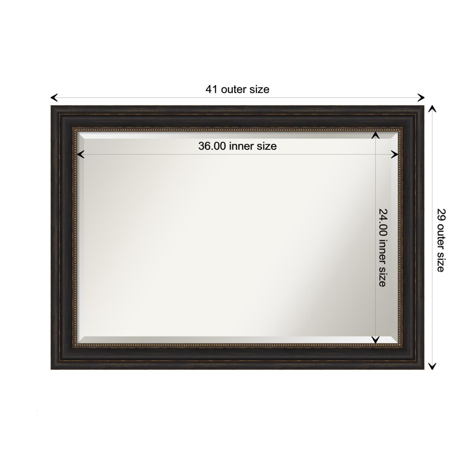 Amanti Art Accent 41.0-Inches x 29.0-Inches Framed Rectangle Bathroom Vanity Mirror ( Burnished Bronze )