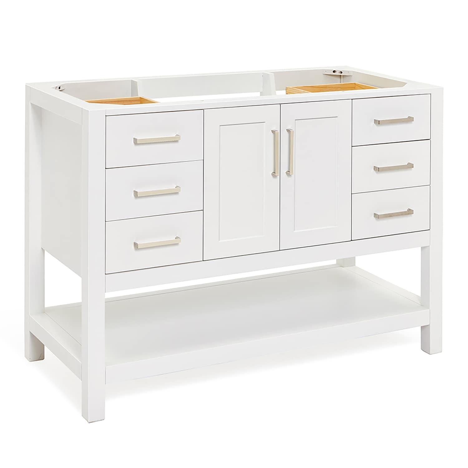 48'' White Solid Wood Single Bathroom Vanity Base