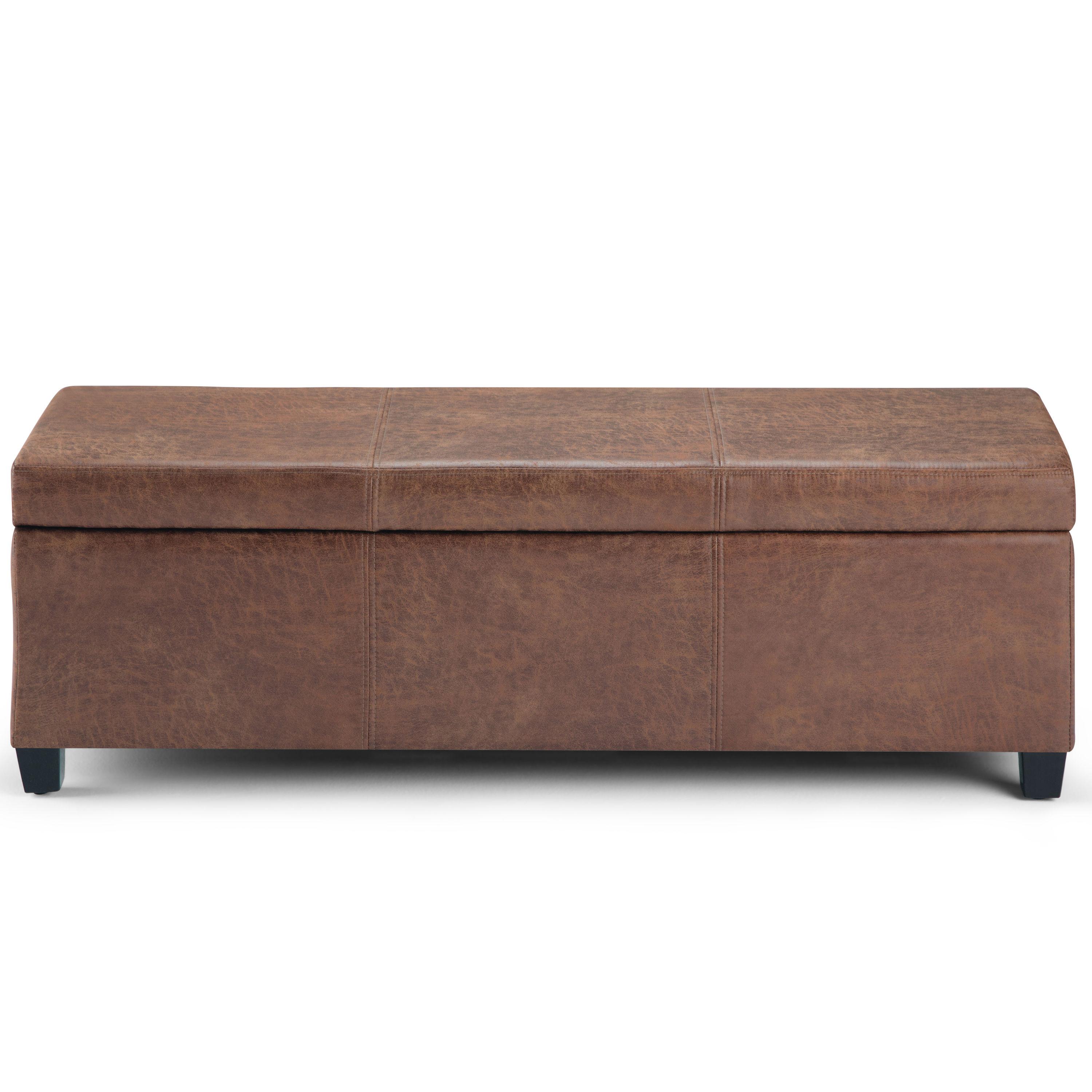 Avalon Faux Leather Ottoman