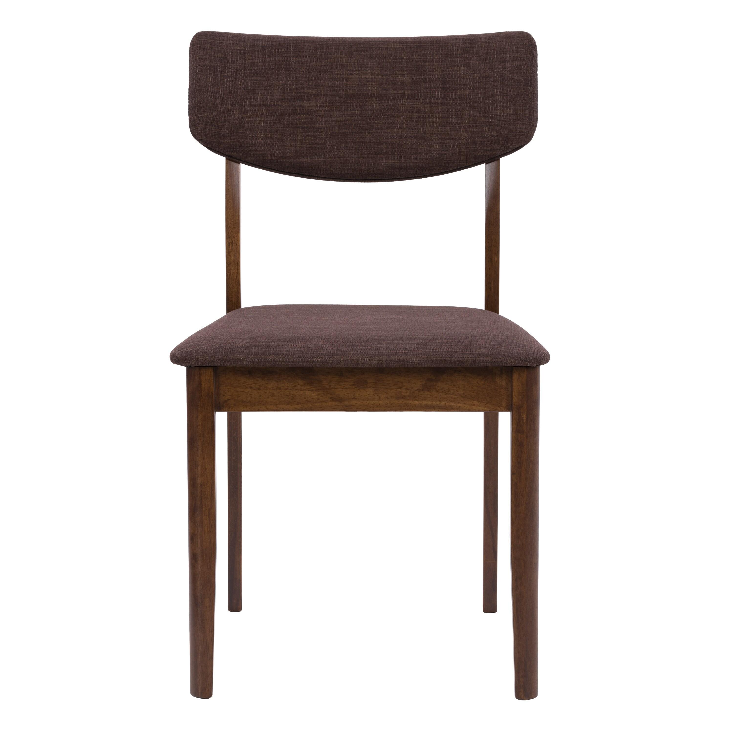 Set of 2 Branson Wood Dining Chairs Walnut Stain - CorLiving