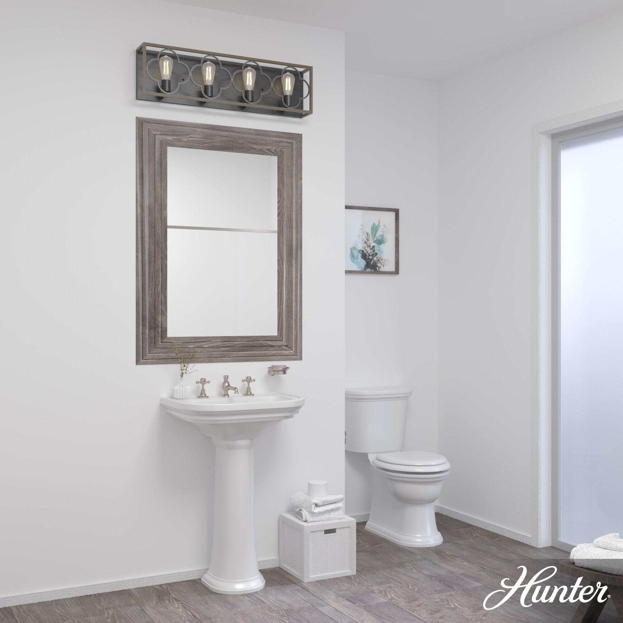 Gablecrest 4 Light  Flush Mount Bathroom Vanity Wall Light Fixture