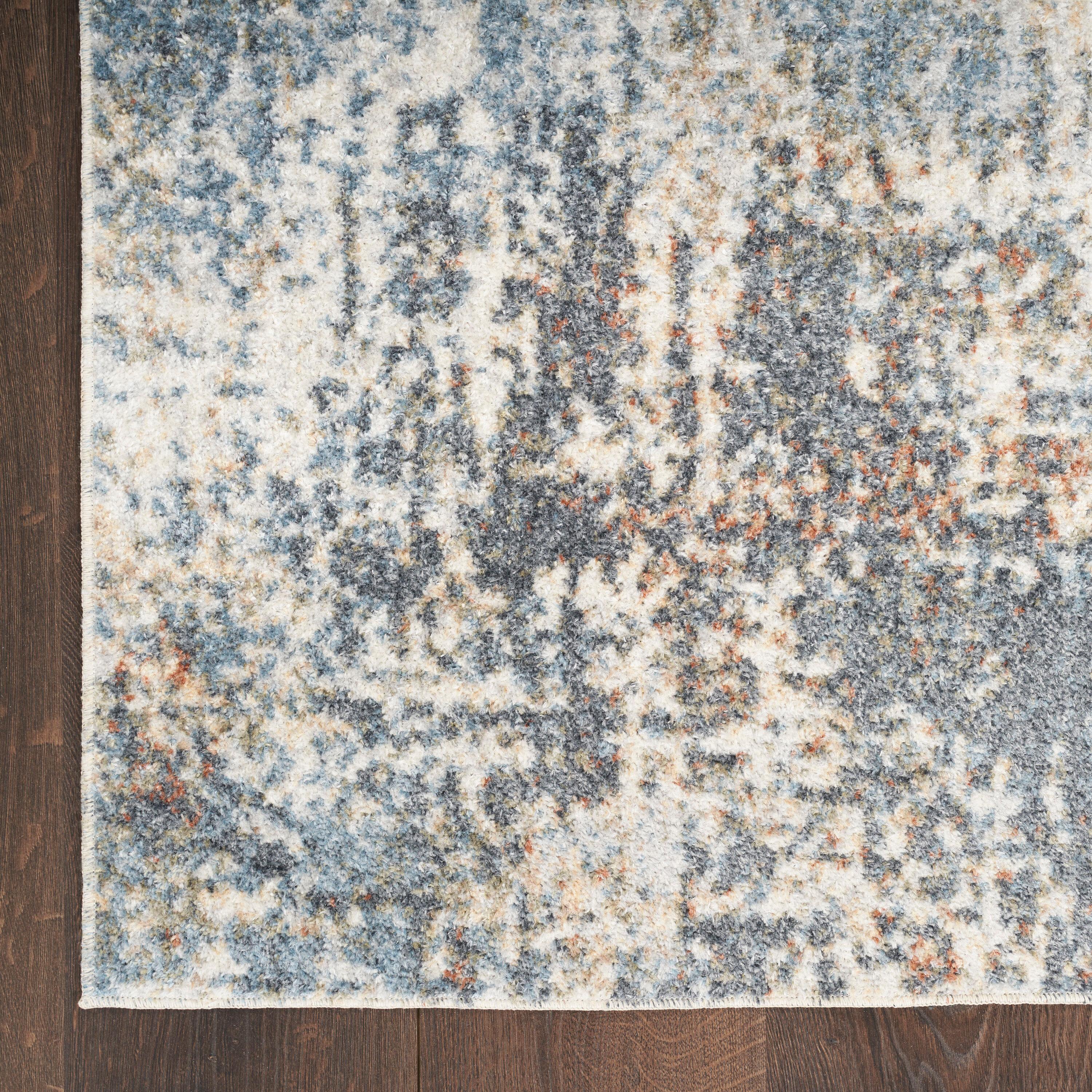 Nourison Astra Machine Washable 2'2" x 8' Multicolor Modern Indoor Bathroom, Kitchen Runner Rug