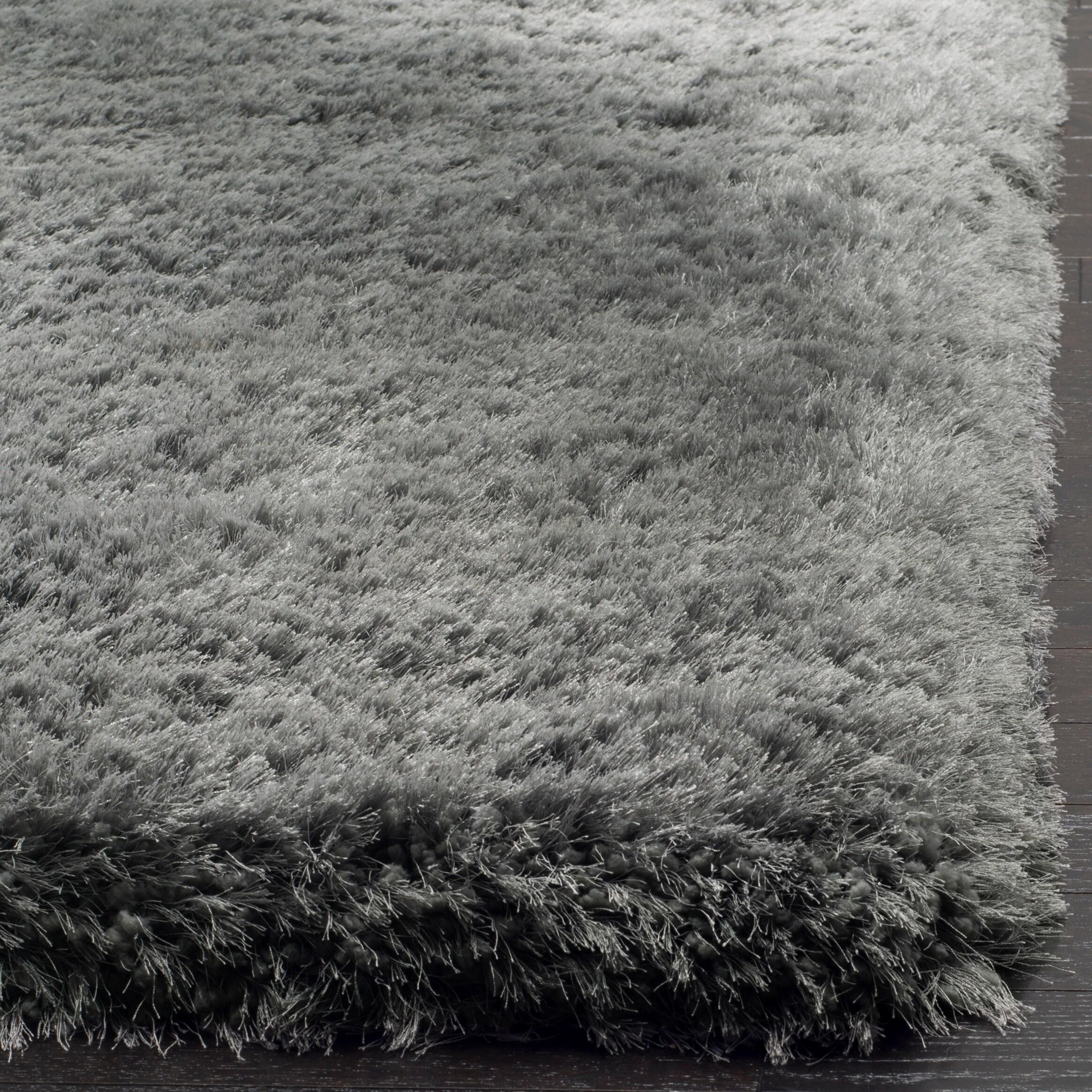 Luxe Shag SGX160 Hand Tufted Indoor Area Rug - Grey - 6'x6' - Safavieh
