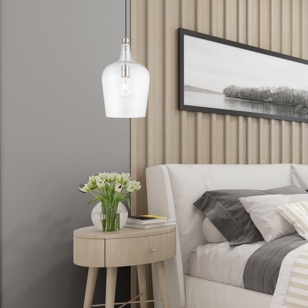 Livex Lighting Art Glass 1 - Light Pendant in  Brushed Nickel