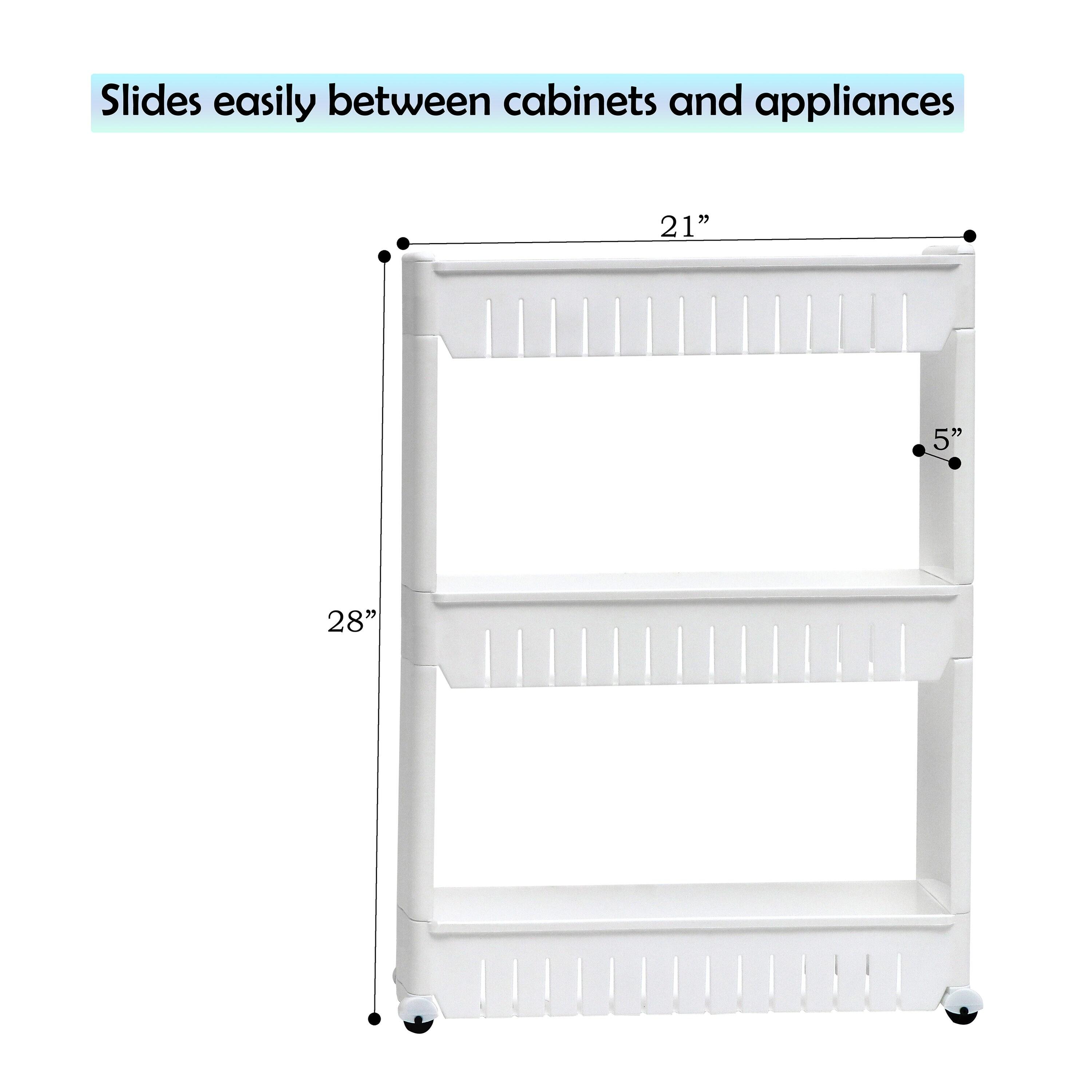 Plastic Free Standing Laundry Cart with Wheels