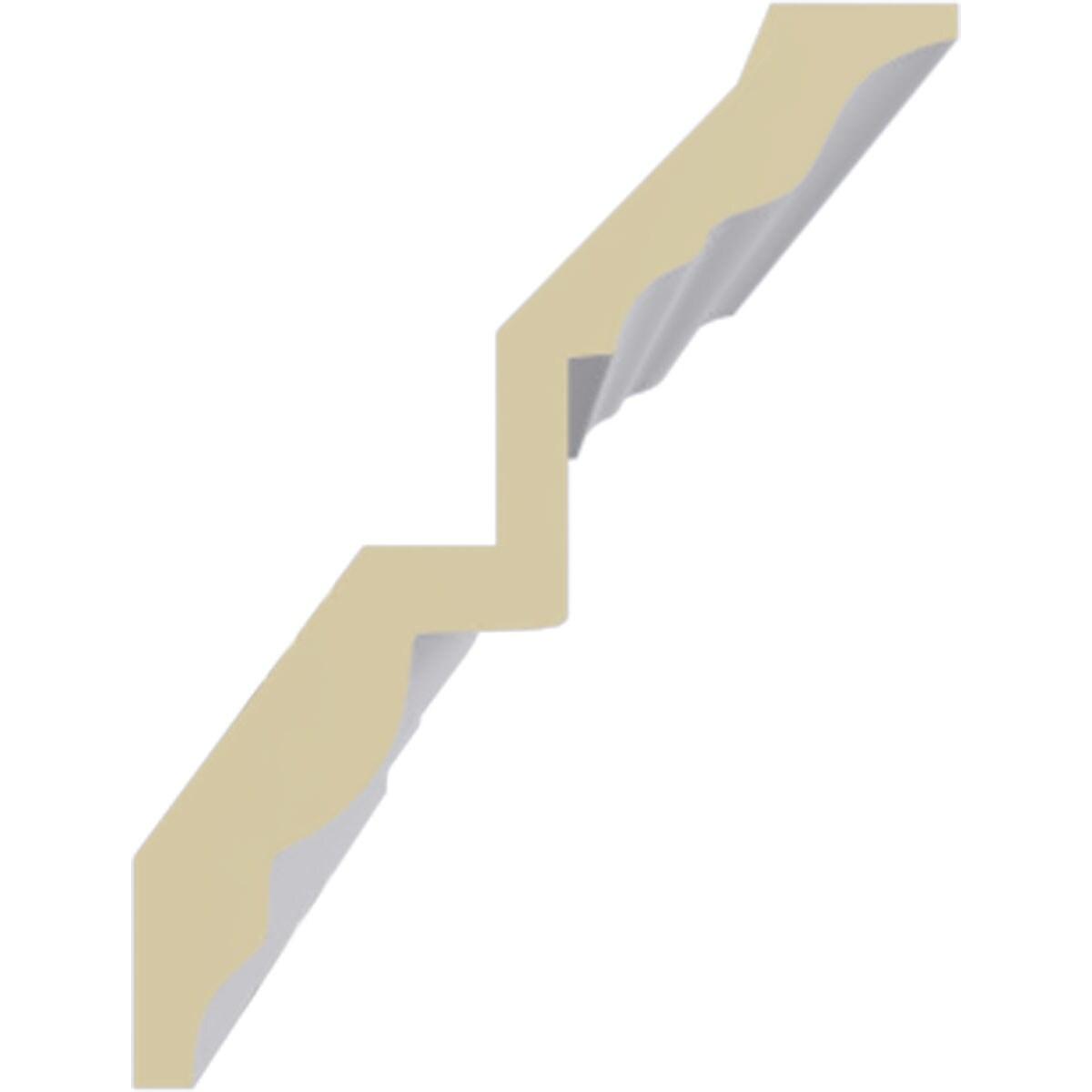 Ekena Millwork 6 1/4"H x 4 3/4"P x 7 7/8"F x 94 1/2"L Alexa Smooth Crown Moulding