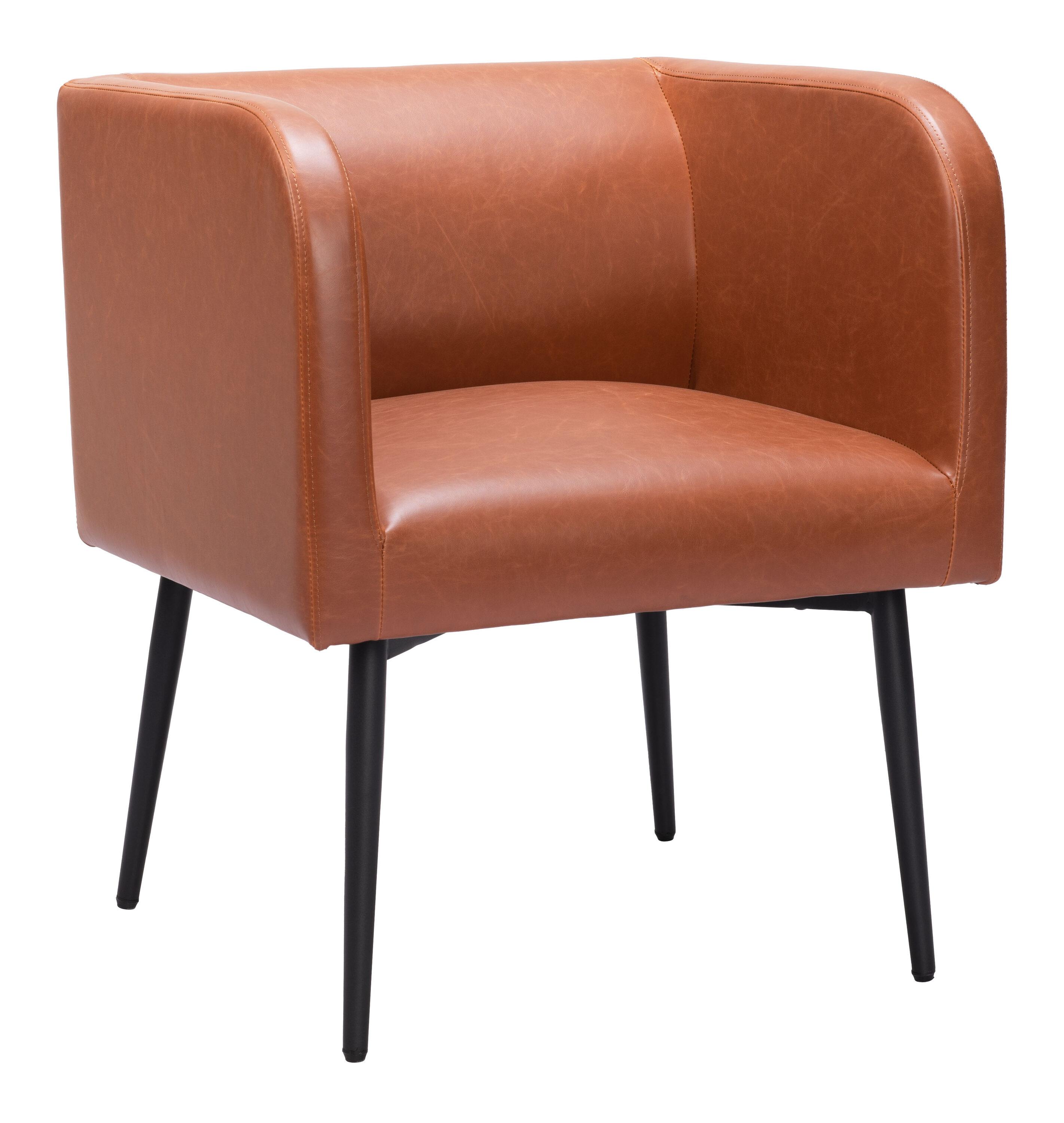 Zuo Hospitality 19.7'' H Faux Leather Upholstered Armchair