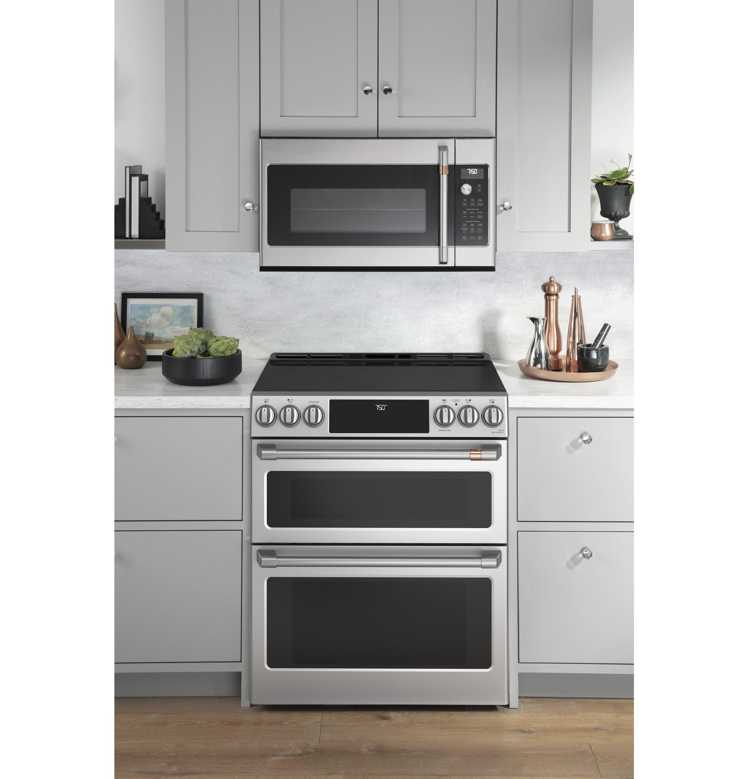 Café Café 30" 6.7 cu. ft. Smart Slide-in Electric Range with Convection and Radiant Cooktop CES750P2MS1