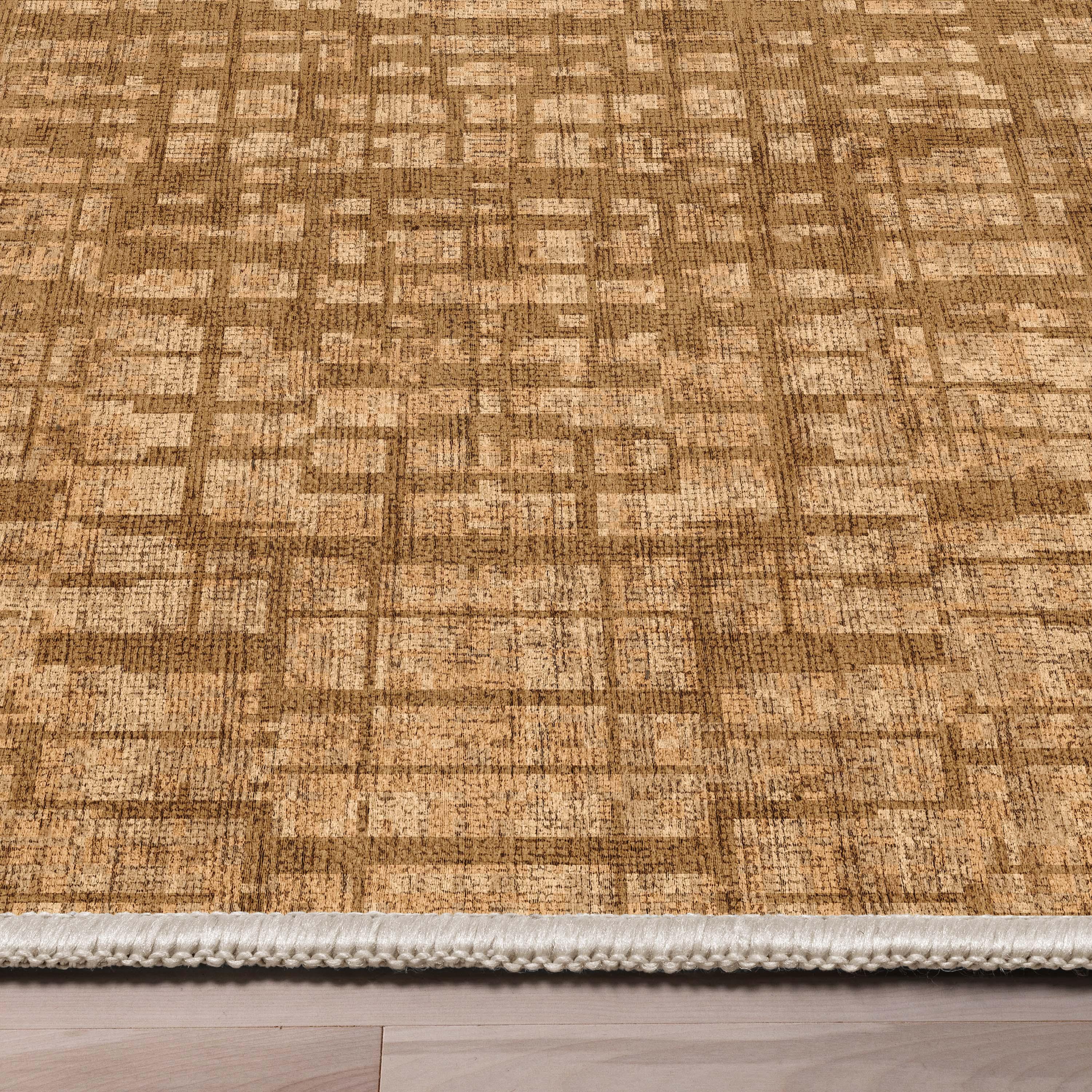 Nuzzo Nightscape Modern Geometric Flat-Weave Yellow Area Rug