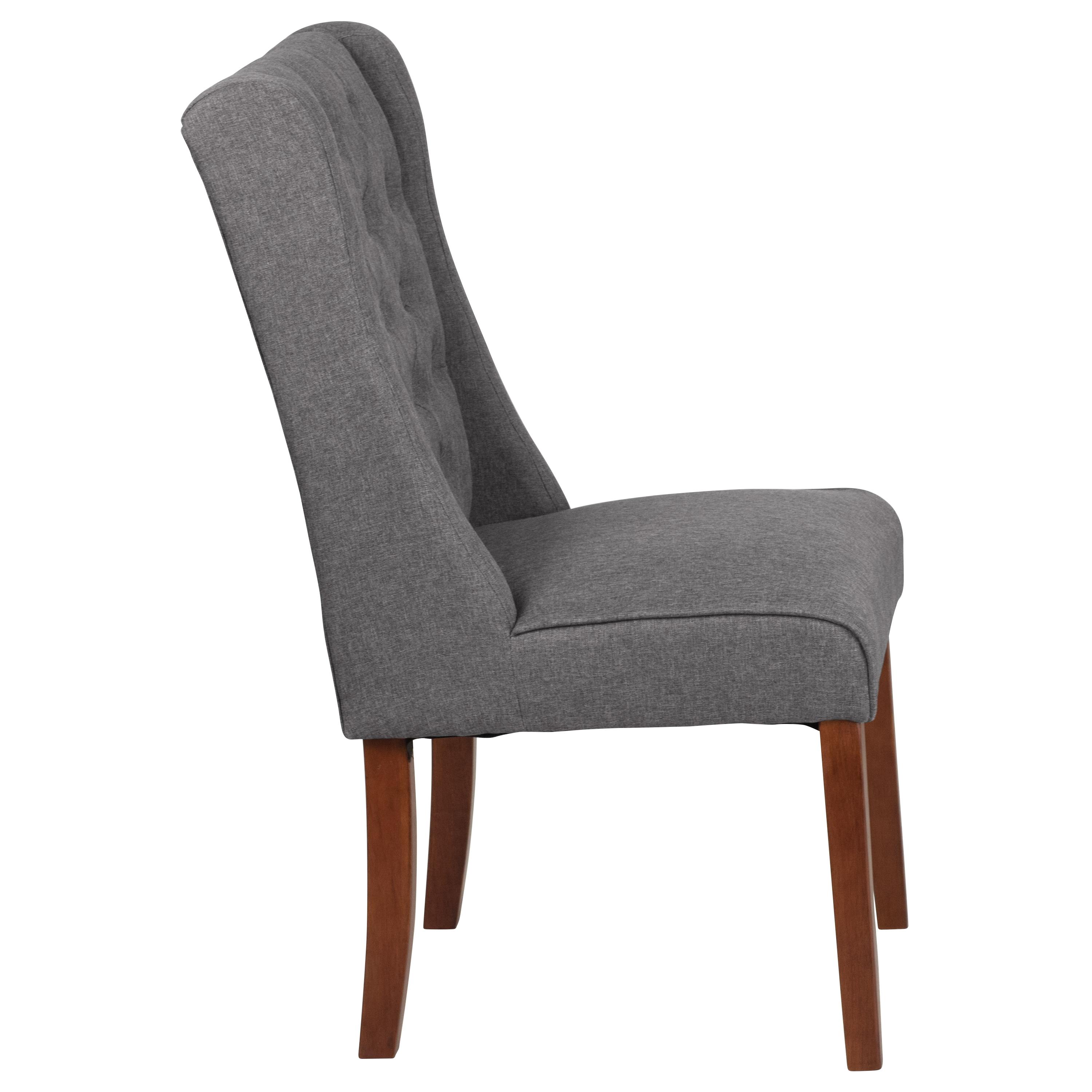 Flash Furniture HERCULES Preston Series Gray Fabric Tufted Parsons Chair