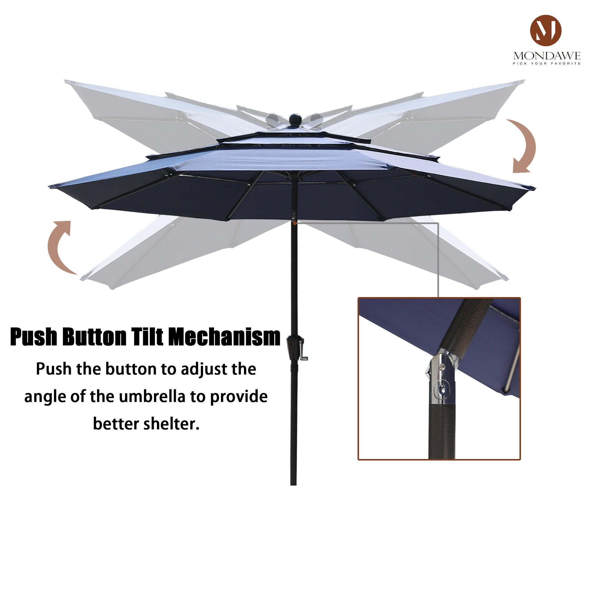 mondawe Mossas 120'' x 79'' Rectangular Market Umbrella