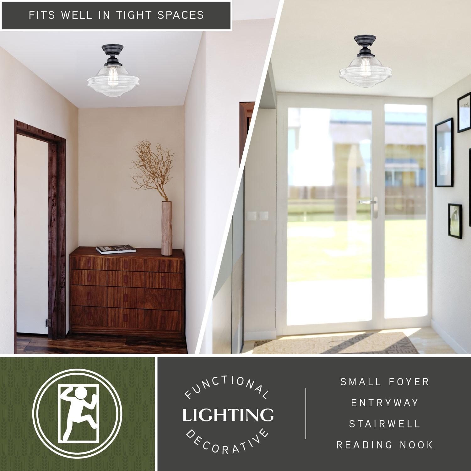 Vaxcel Huntley 1 - Light Flush Mount in  Oil Rubbed Bronze