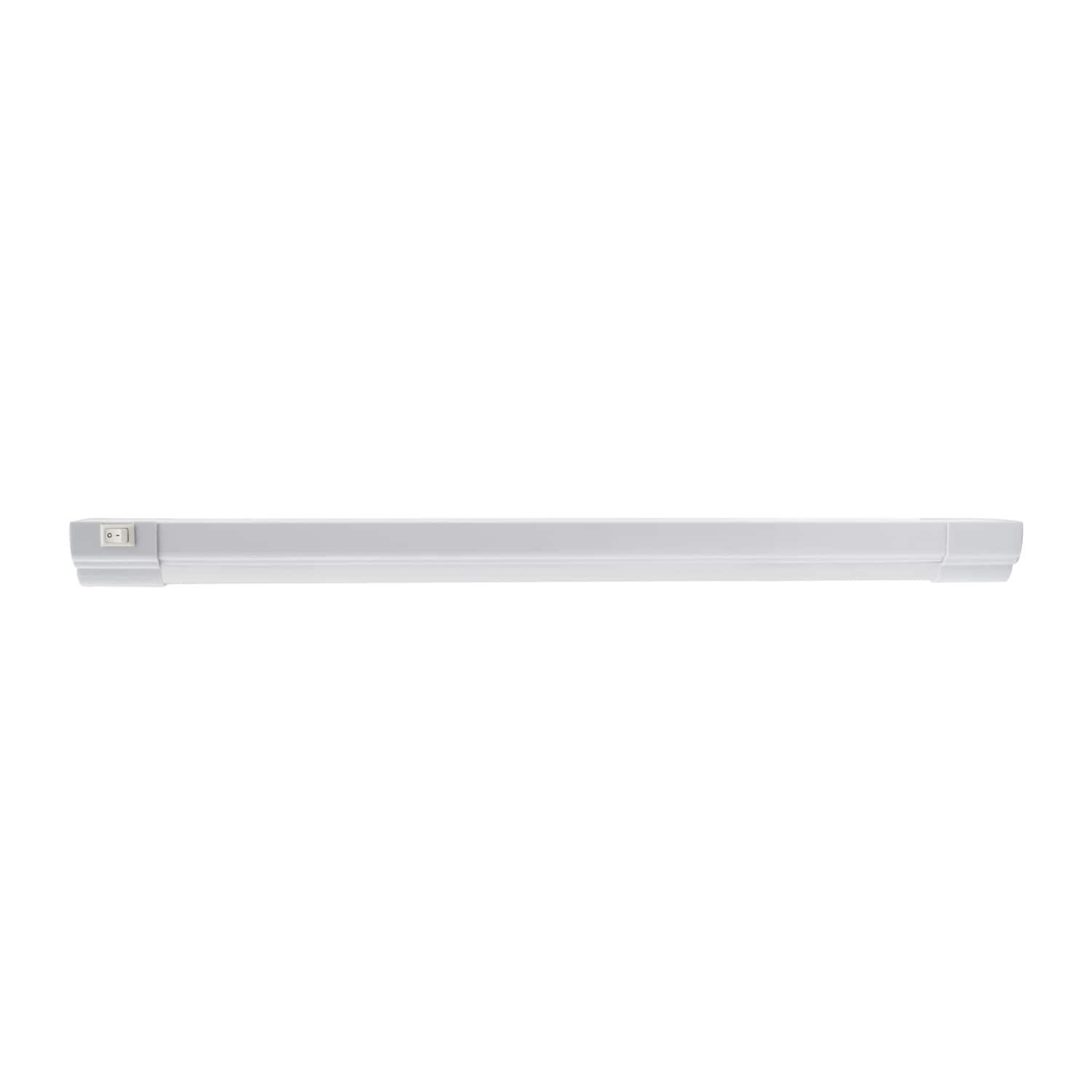 Maxxima 18 in. LED Under Cabinet Light, Linkable, 900 Lumens, 3000K Warm White, White, on/off Switch