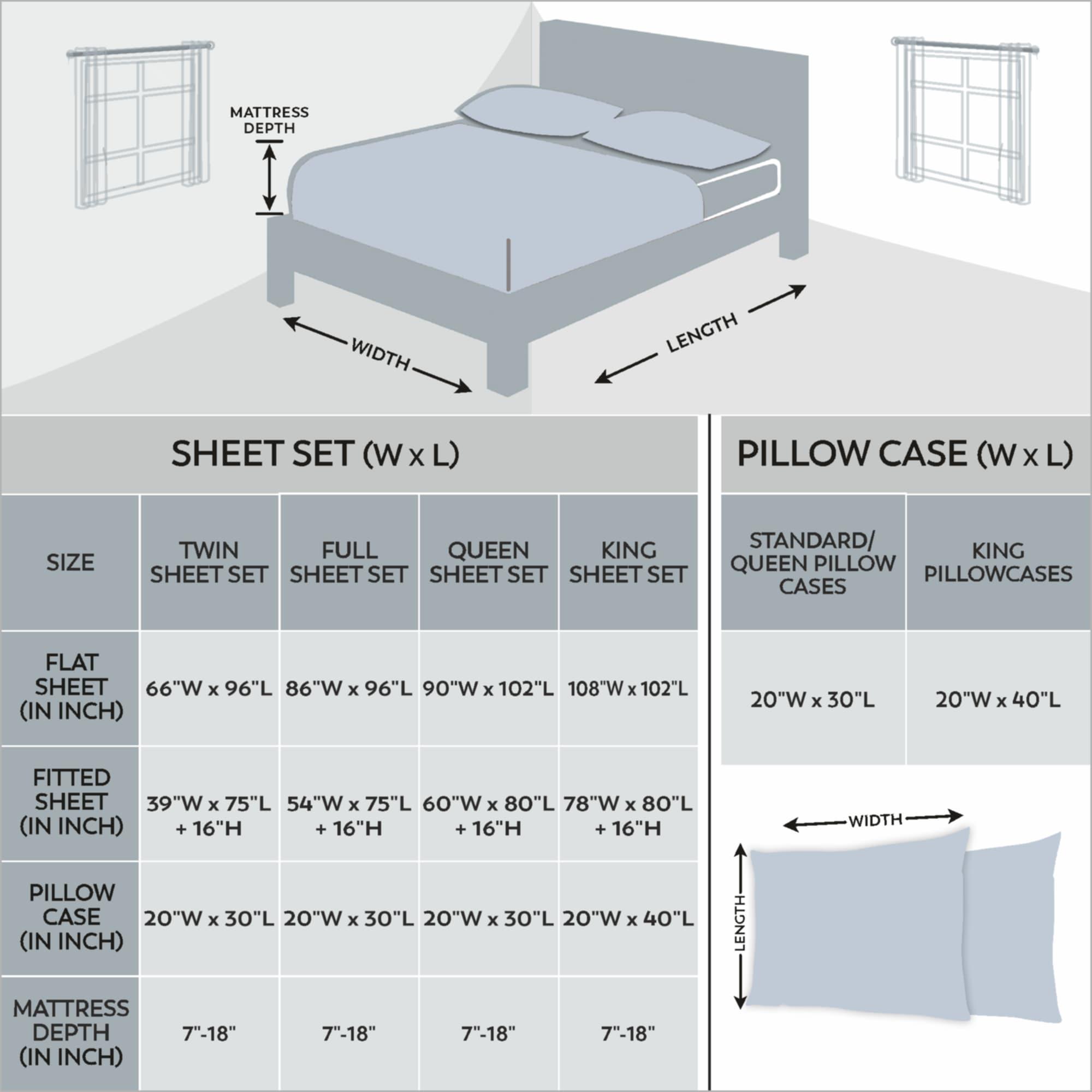 Color Sense 100% Cotton 300TC Ultra-Soft & Silky Wrinkle-Resistant Sheet Set