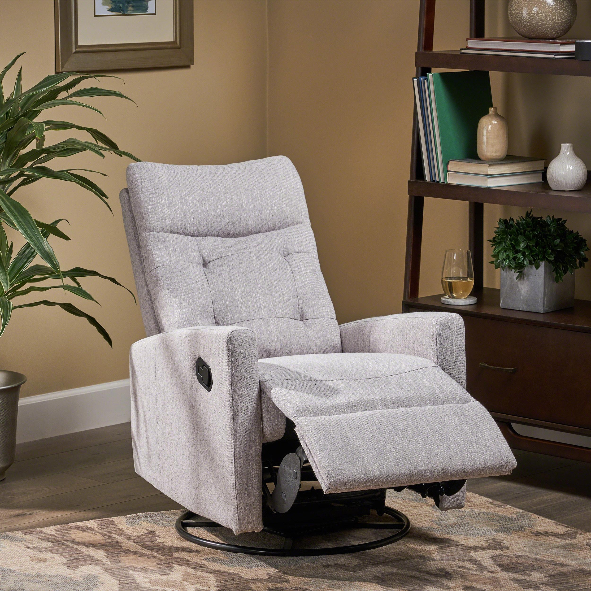 Woodglen Contemporary Glider Swivel Recliner Light Gray - Christopher Knight Home