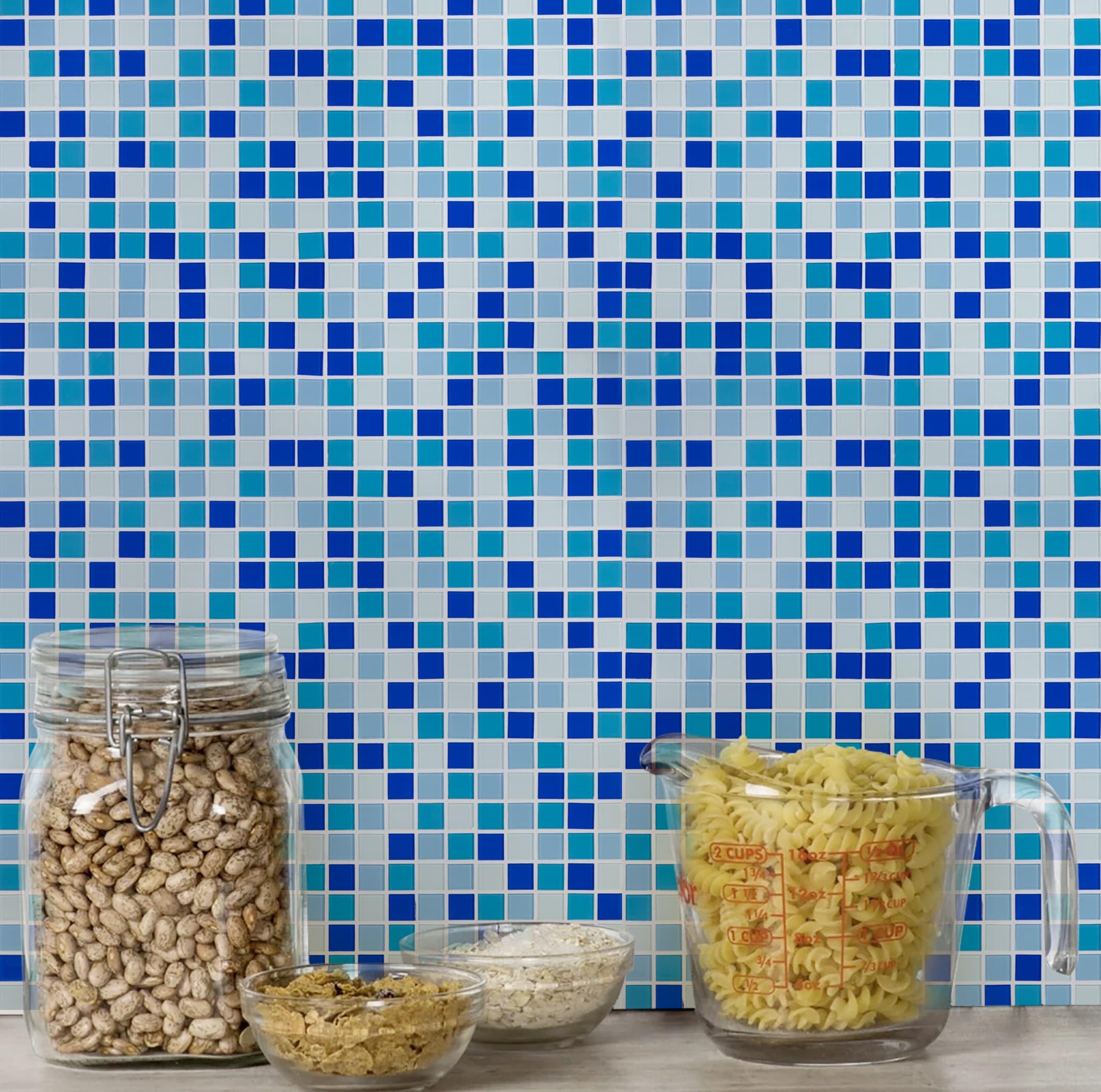 WS Tiles® 1" x 1" Straight Edge Glass Mosaic Tile