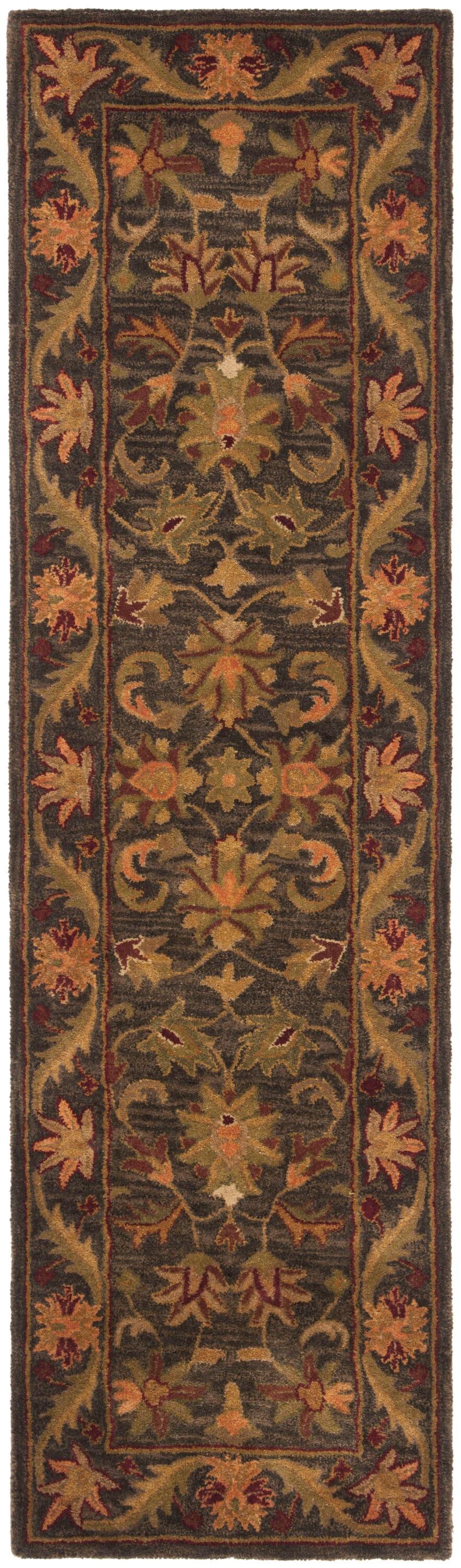 Antiquity AT52 Hand Tufted Indoor Runner Rug - Green/Gold - 2'3"x10' - Safavieh