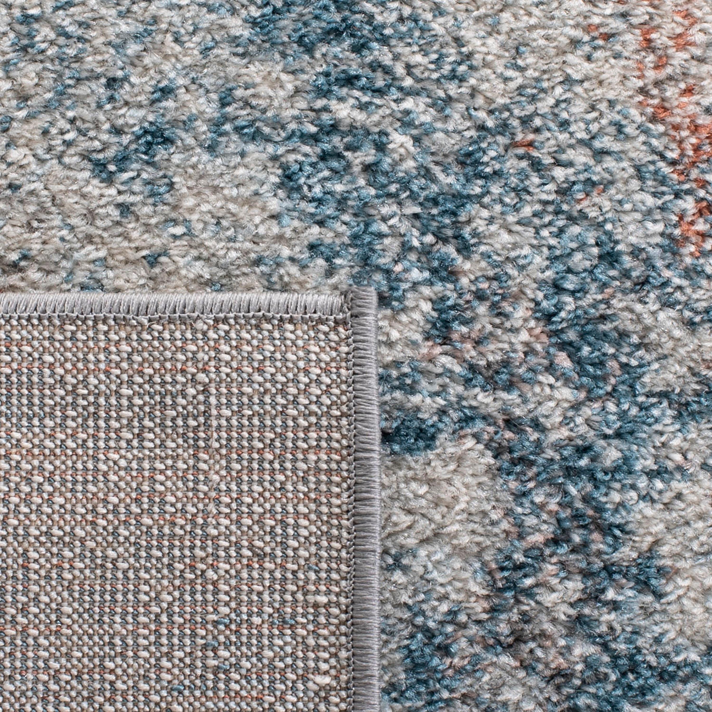 Tulum TUL209 Power Loomed Area Rug - Light Blue/Ivory - 3'x3' - Safavieh.
