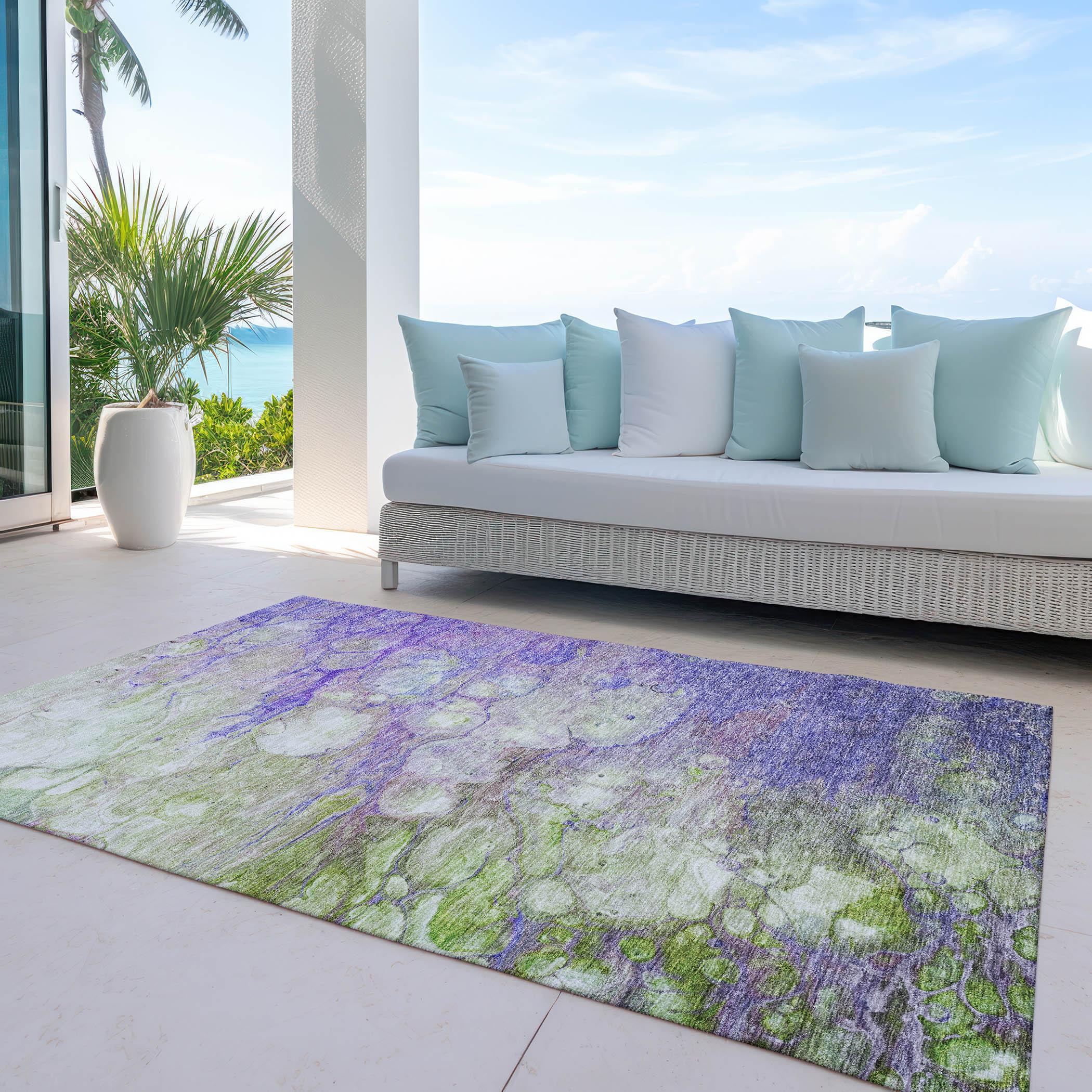 Addison Rugs Machine Washable Indoor/ Outdoor Chantille Modern Abstract Rug Purple - 3' x 5'