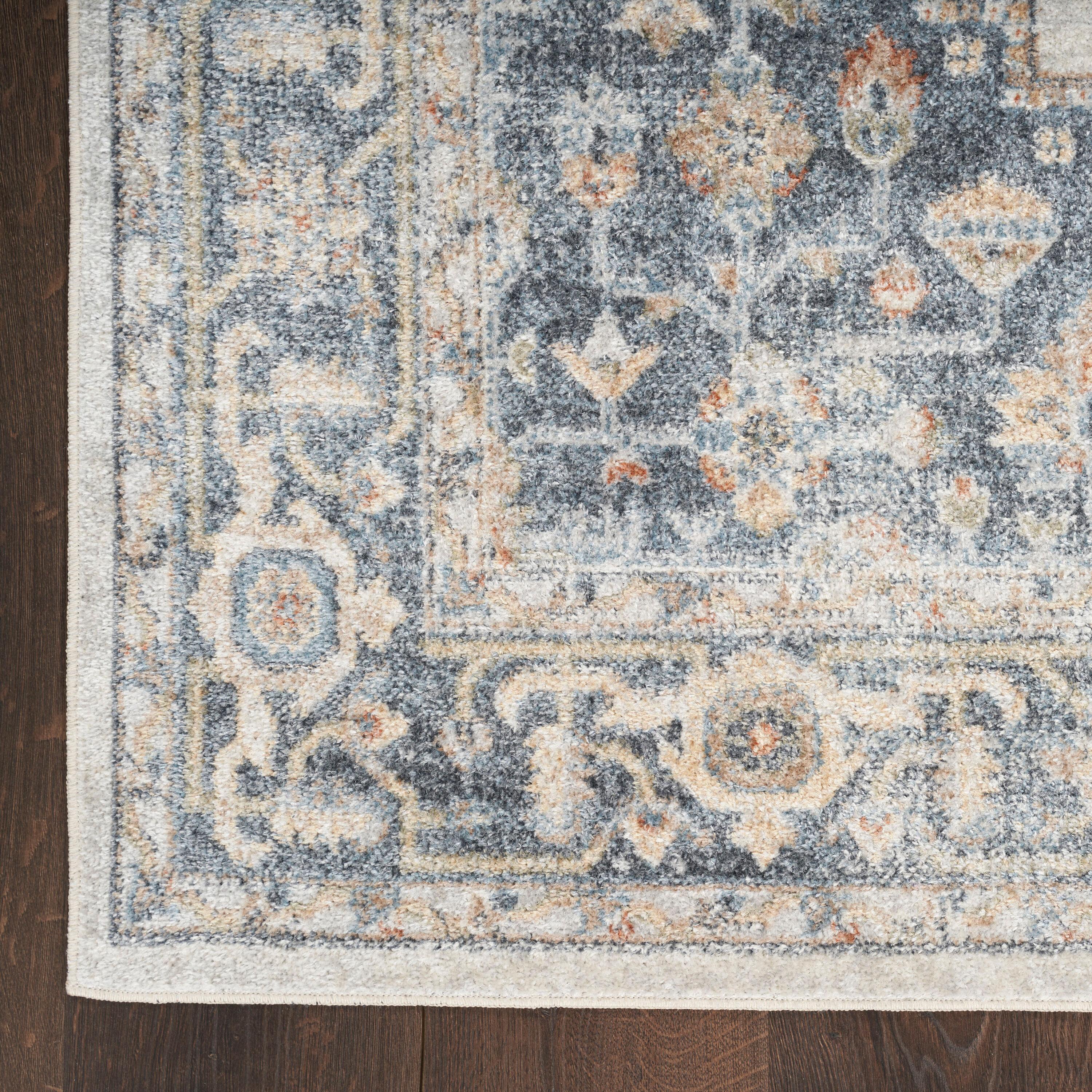 Nourison Astra Machine Washable Vintage Persian Indoor Rug Grey/Gold 9' x 12'