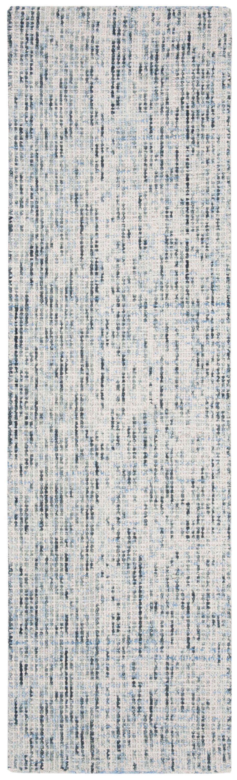 Elysian Handmade Tufted Wool Runner Rug in Blue/Charcoal - 2'3" x 6'