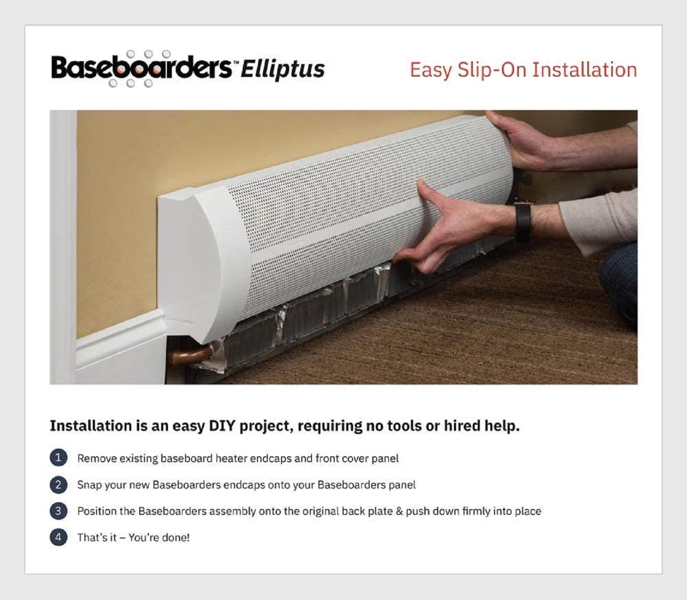 Elliptus 7-ft White Galvanized Steel Slip-On Baseboard Heater Cover