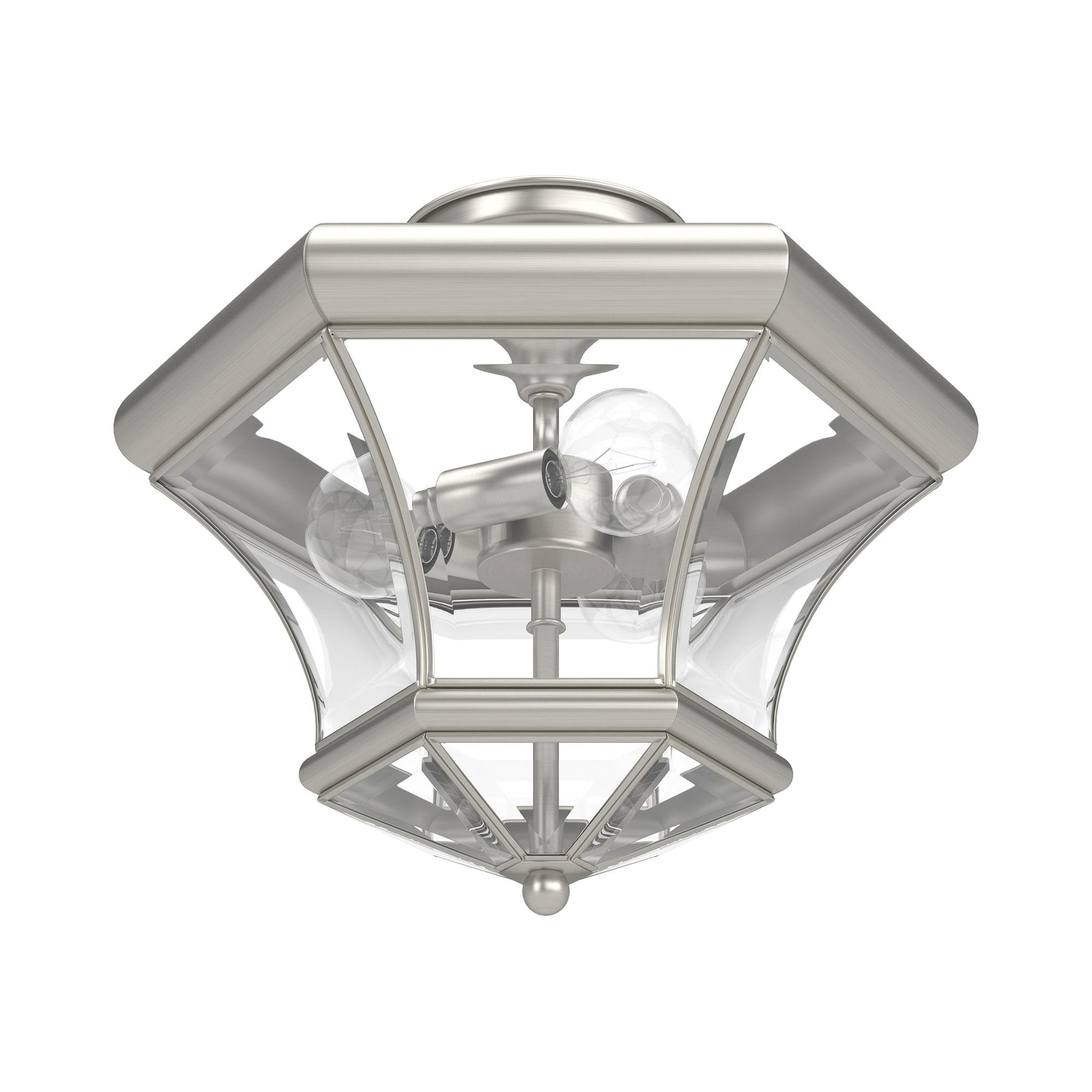 Livex Lighting Monterey 3 - Light Flush Mount in  Brushed Nickel