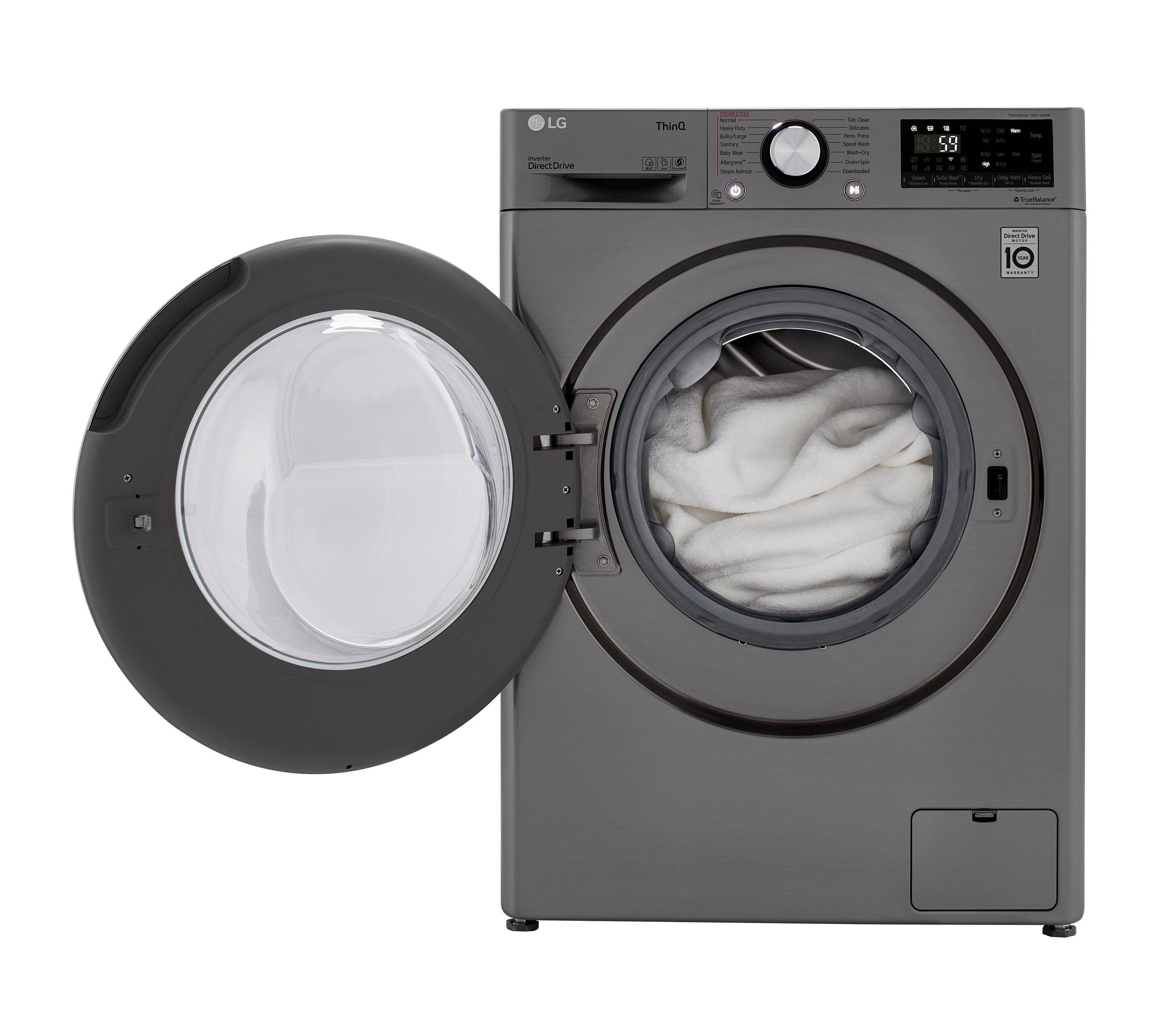 LG LG Smart Wi-Fi Enabled Compact Front Load All-In-One Washer/Dryer Combo with Built-In Intelligence, 2.4 cu. ft. WM3555HVA