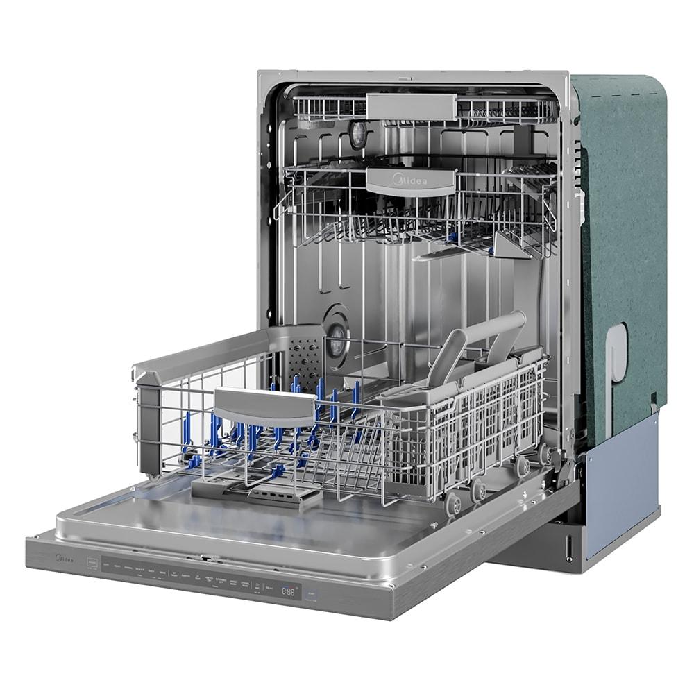 Midea Ultra-Quiet, Built-in dishwasher with Wi-Fi and Targeted Wash Zones, MDT24P5AST, Stainless Steel
