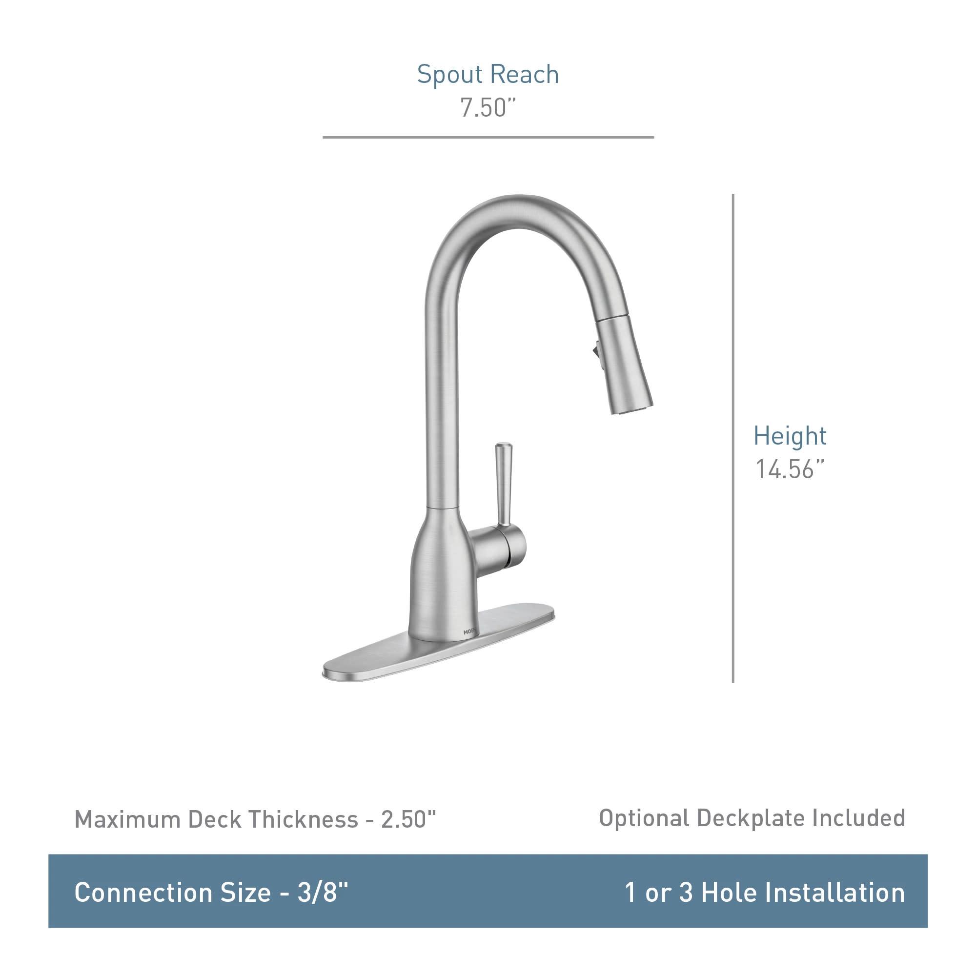 Matte Black Stainless Steel Pull-Out Spray Kitchen Faucet