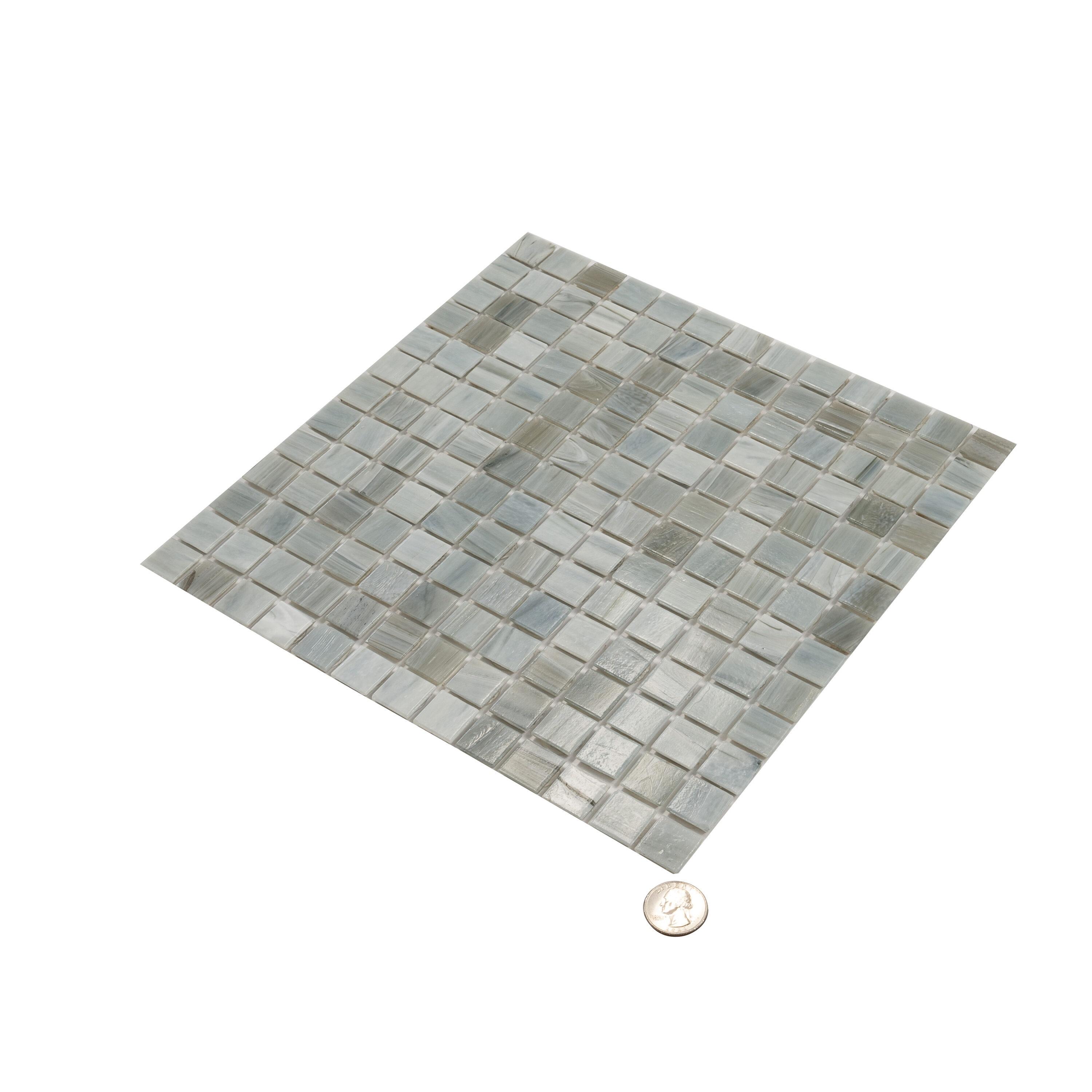 Celestial 0.8" x 0.8" Glass Grid Mosaic Wall & Floor Tile